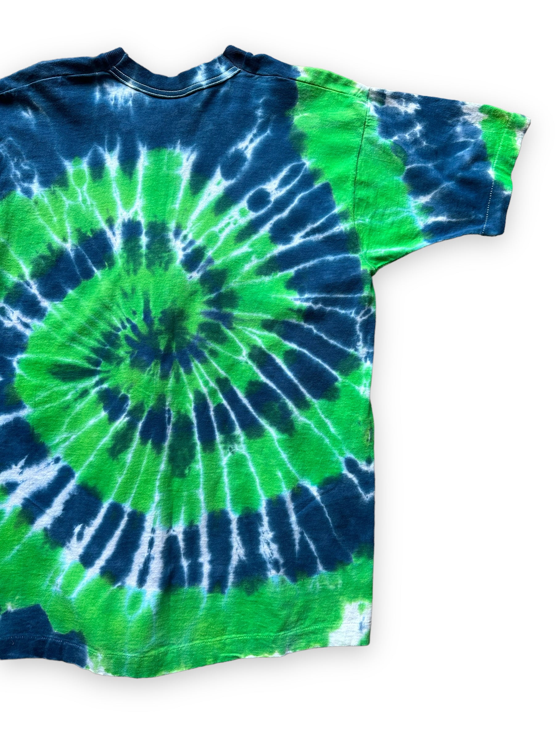 Right Rear View on Vintage Grateful Dead Seattle Thunderbirds Tie Dye Tour Tee SZ L  |  Vintage Grateful Dead Tee Seattle | Barn Owl Vintage
