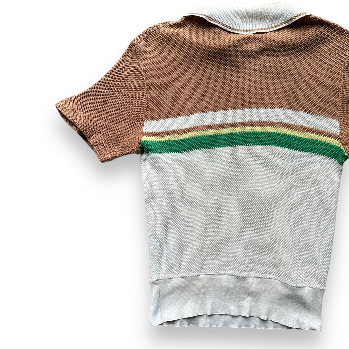 Rear Left View of Vintage Jantzen Knit Top Short Sleeve Shirt SZ M | Vintage Jantzen Shirt | Barn Owl Vintage Seattle
