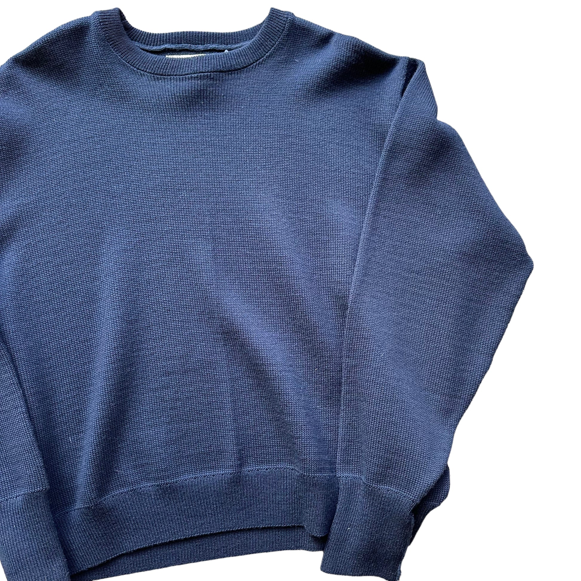 Front Left View of Deadstock Filson Navy Guide Sweater SZ XXL |  New Old Stock Filson | Vintage Workwear Seattle