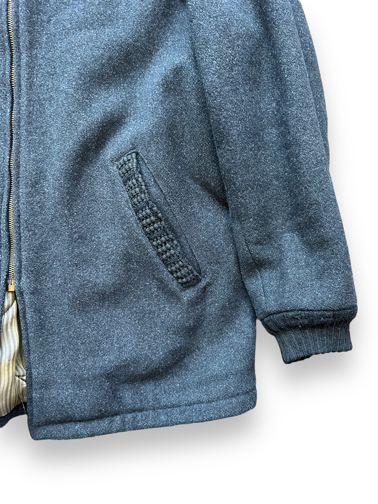 Front Left View of Vintage Buck Skein Clicker Jacket SZ 42 | Barn Owl Vintage Goods | Vintage Clicker Coat Seattle