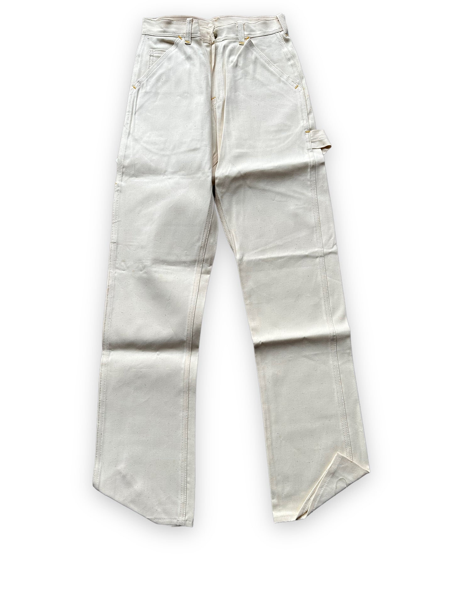 Front View of NOS Vintage Carter's Ecru Painters Pants W26T | Vintage Workwear Seattle | Barn Owl Vintage Clothing