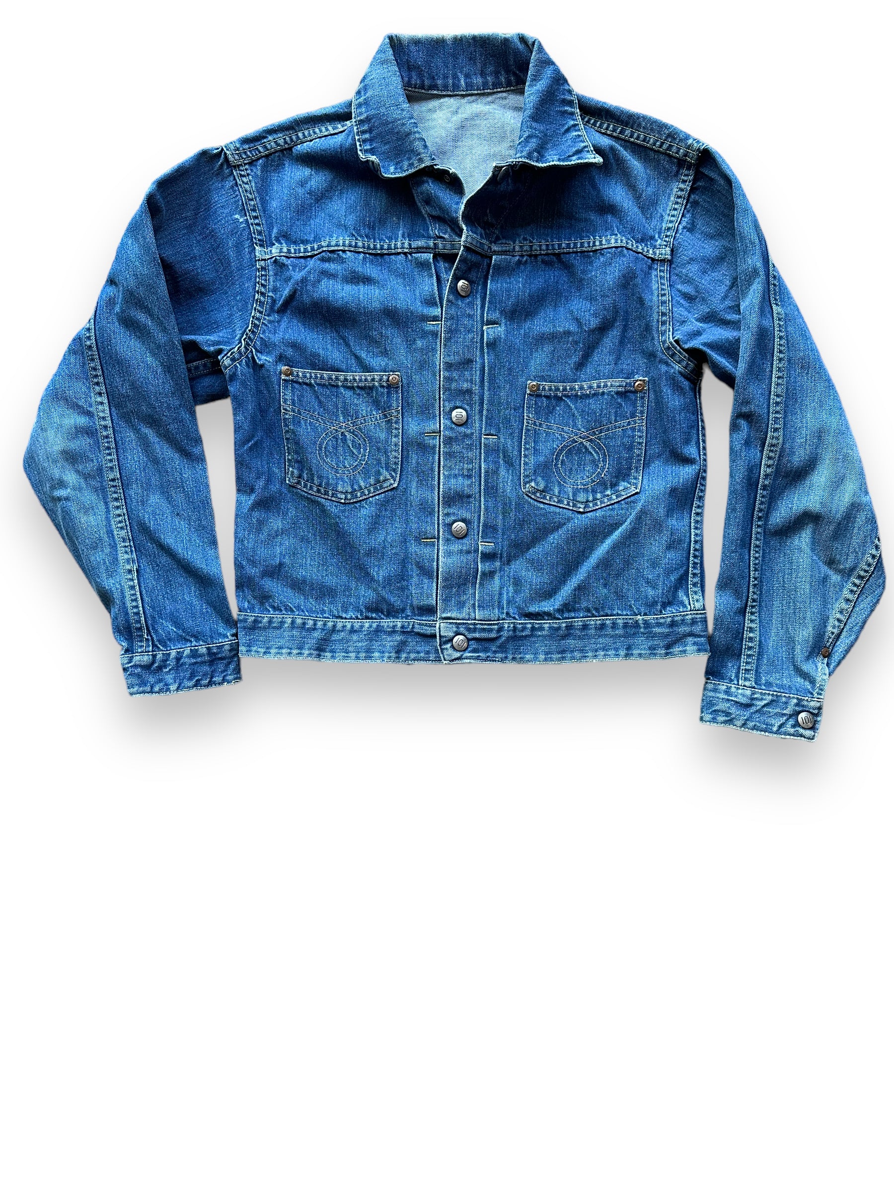Vintage Montgomery Ward 101 Selvedge Denim Jacket SZ S | Vintage Jean  Jacket Seattle | Seattle Vintage Denim