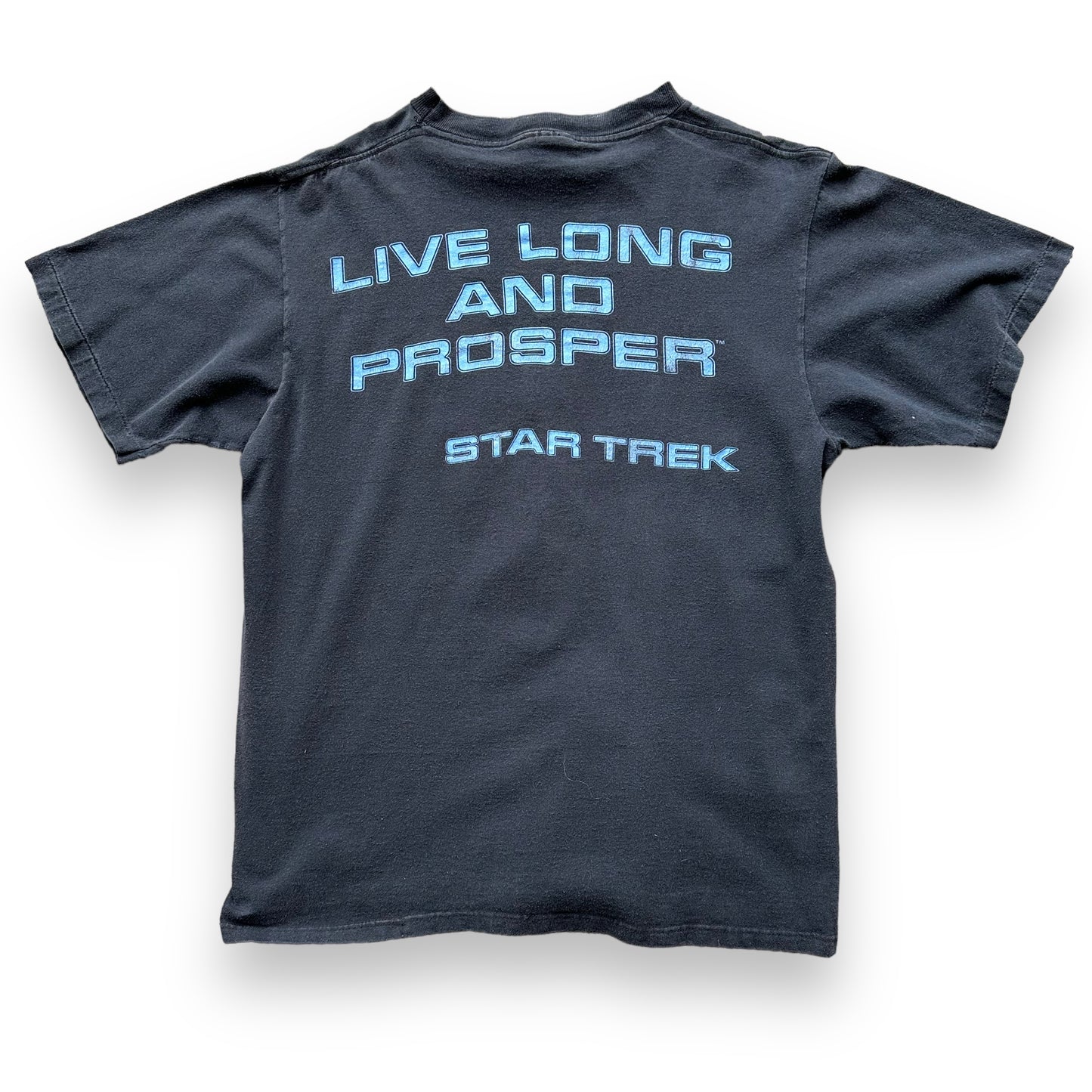 Rear View of Vintage 1990's Star Trek Spock Tee SZ L | Vintage Single Stitch Star Trek T-Shirts Seattle | Barn Owl Vintage Tees Seattle
