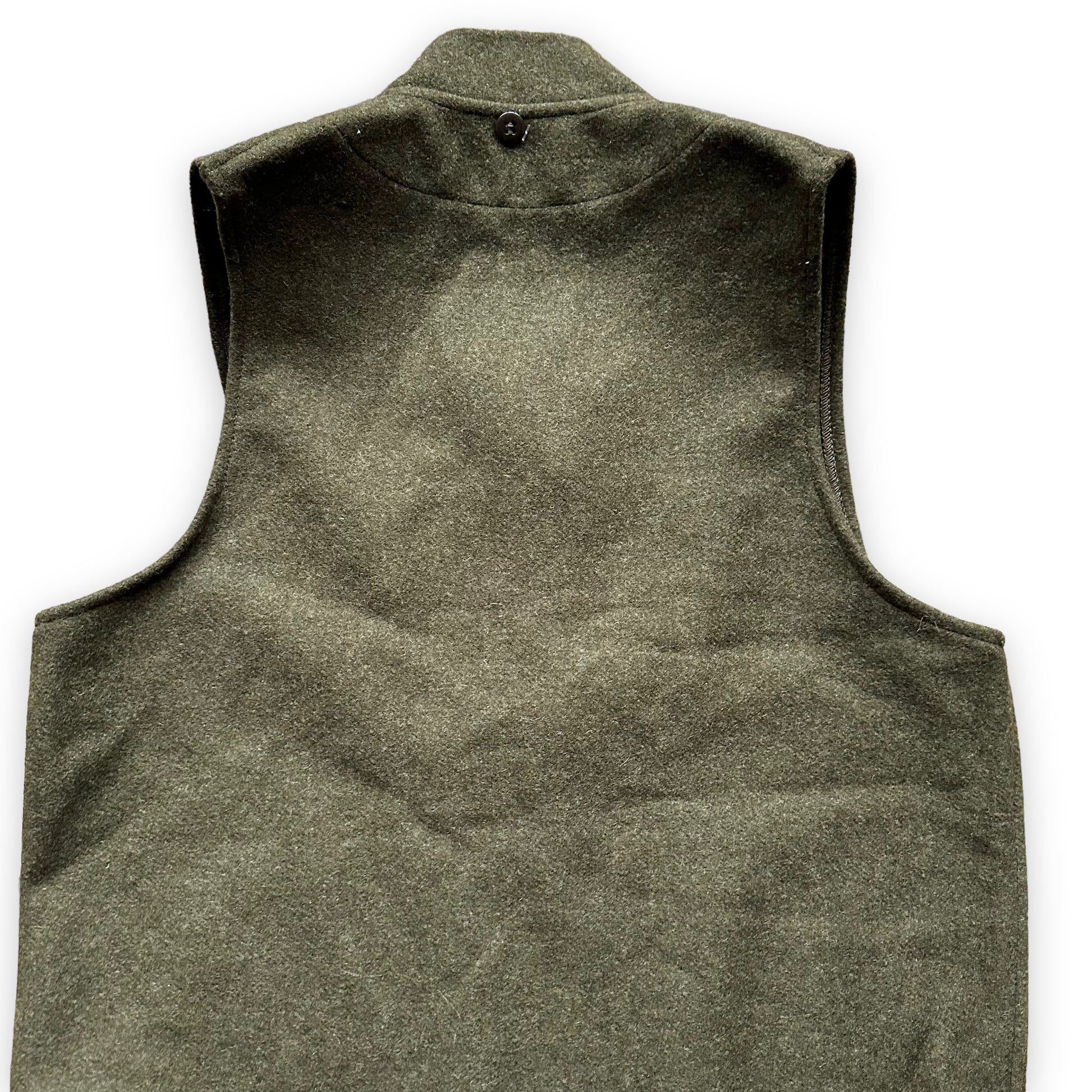 Upper Rear View of New Old Stock Filson Forest Green Mackinaw Wool Liner SZ M |  Barn Owl Vintage Goods | Vintage Filson Workwear Seattle