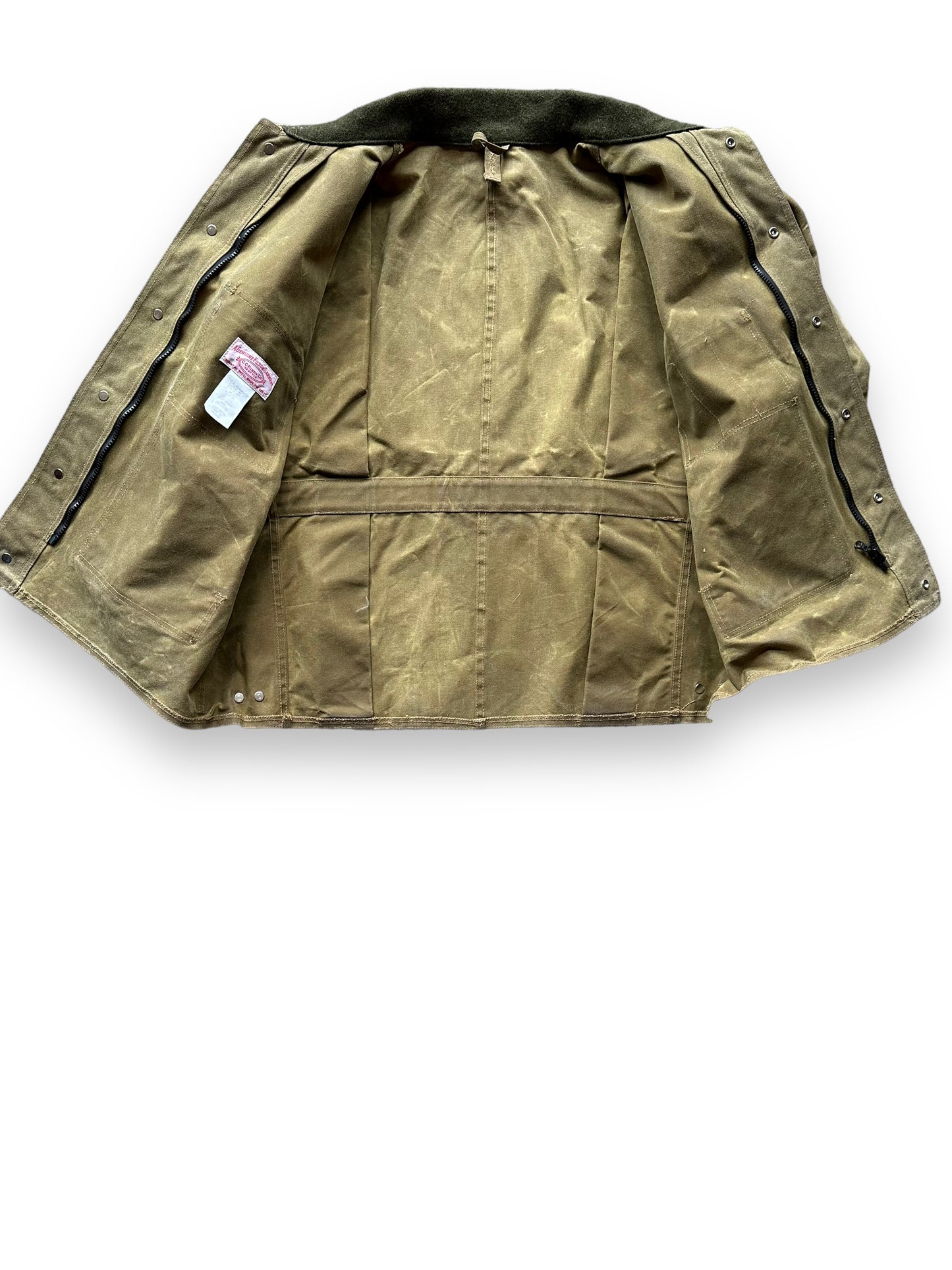 Inner View of Filson Tin Cloth Jacket SZ XL | Barn Owl Vintage Goods | Filson Workwear Seattle