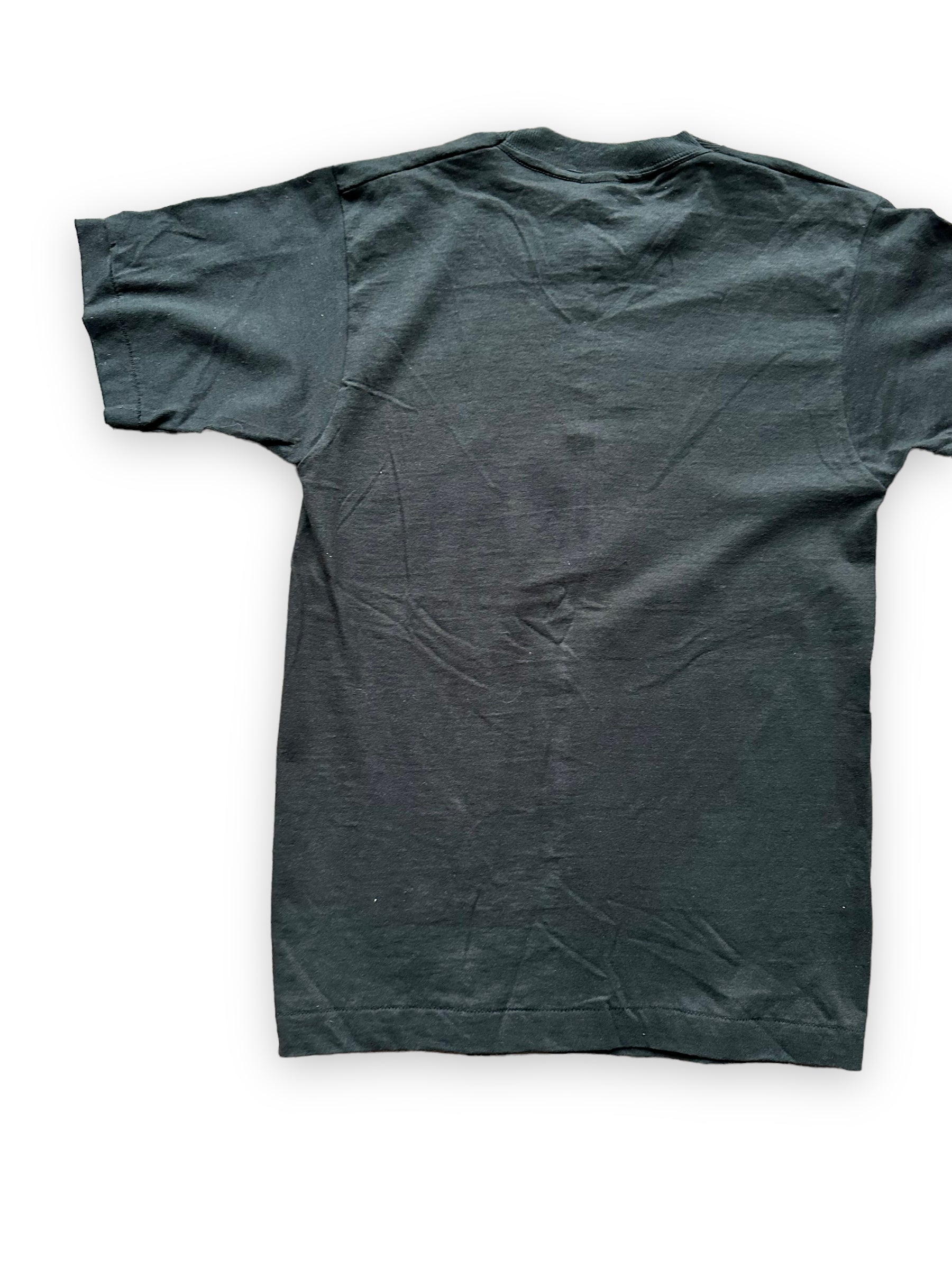 Rear Left View on Vintage Black Zig-Zag Hand-Rolling Tobacco Tee SZ S | Seattle Vintage Weed Tees | Barn Owl Seattle