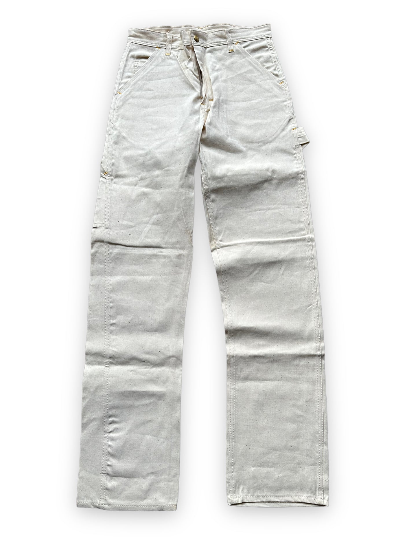 Front View of NOS Vintage Carter's Ecru Painters Pants W29T | Vintage Workwear Seattle | Barn Owl Vintage Clothing