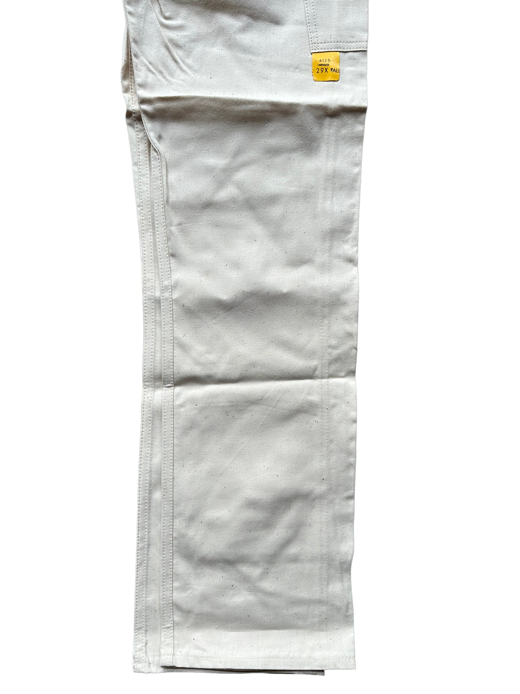 Rear Leg View of NOS Vintage Carter's Ecru Painters Pants W29 L36