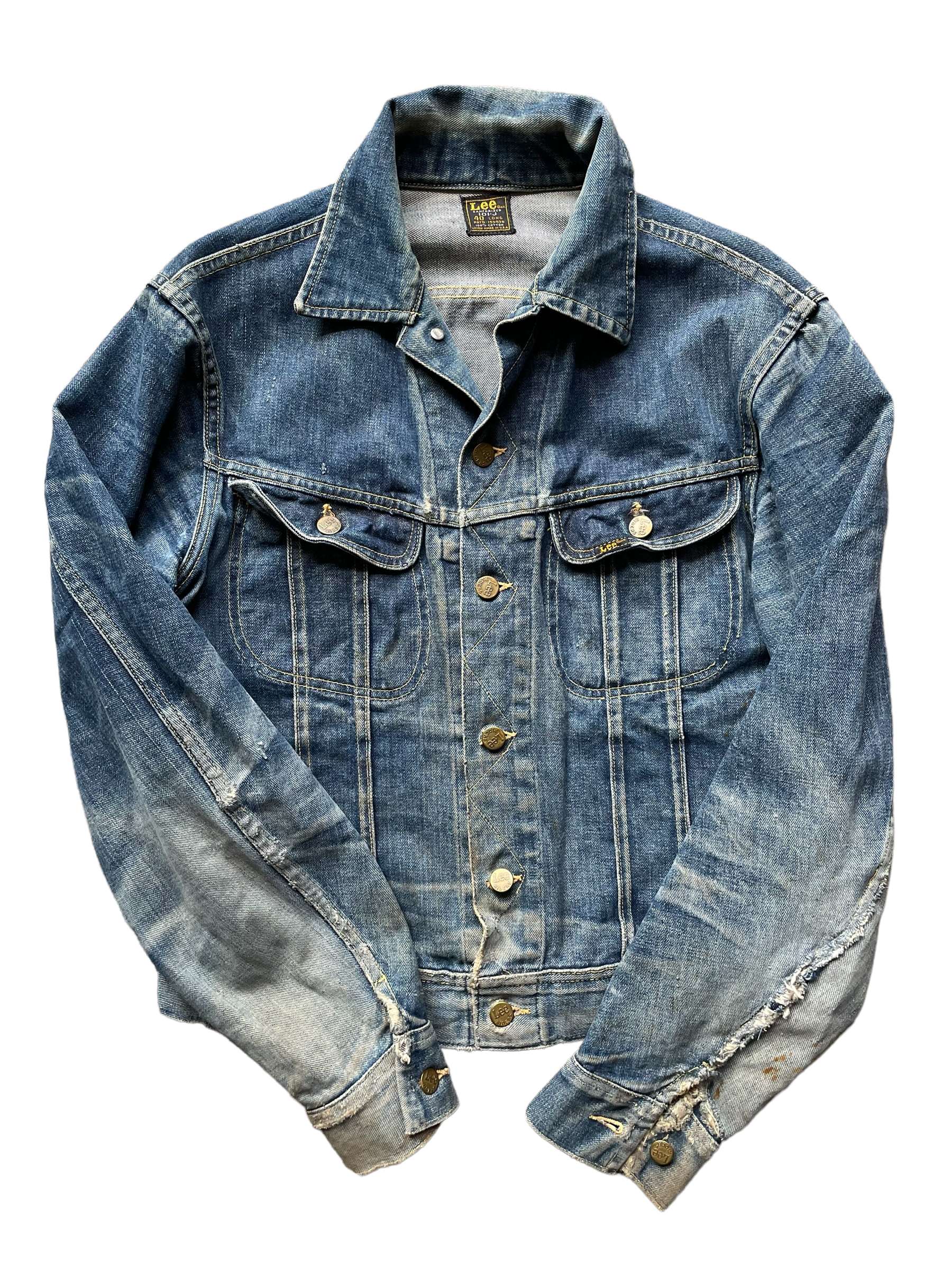 Vintage 70's Lee 101-J Denim Jacket SZ 40-Long | Vintage Denim Workwear  Seattle | Seattle Vintage Denim