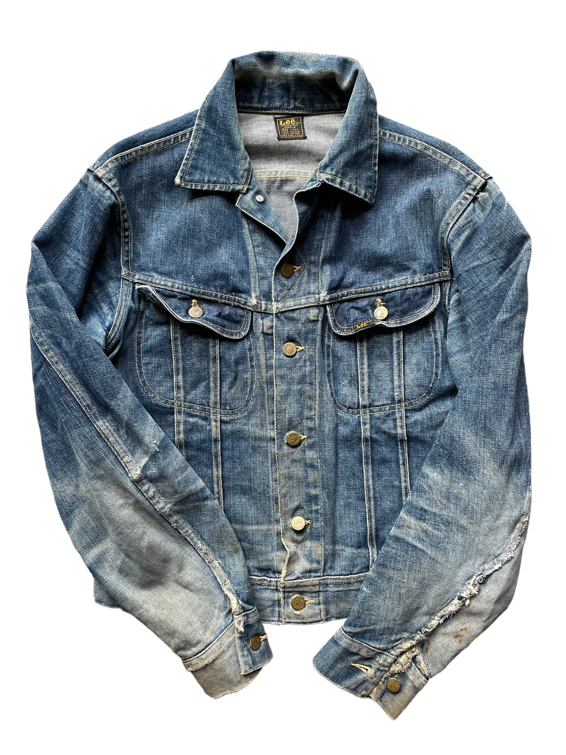 Vintage 70's Lee 101-J Denim Jacket SZ 40-Long | Vintage Denim Workwear Seattle | Seattle Vintage Denim