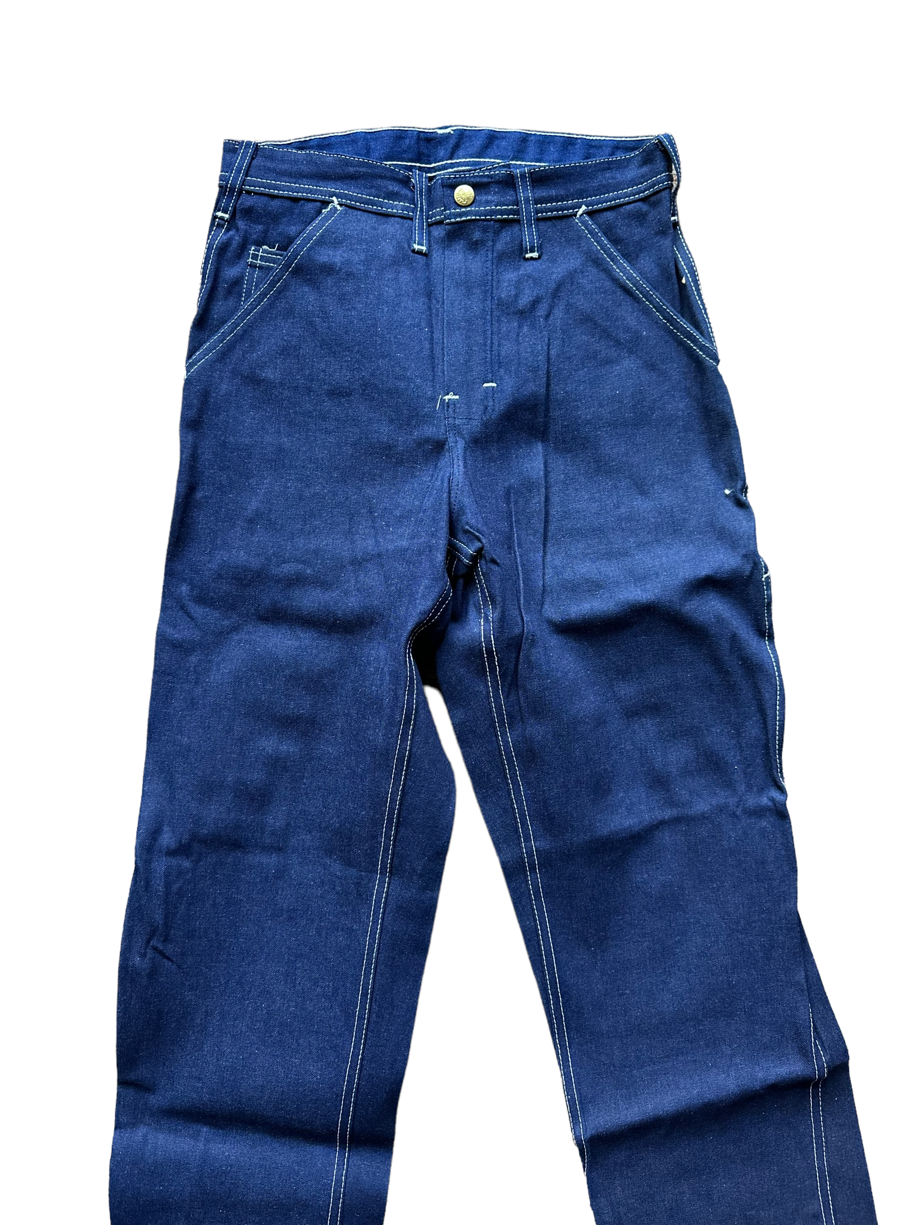 Upper Front View of Deadstock Vintage Carter's Carpenter Jeans W27 L32 | Vintage Denim Workwear Seattle | Barn Owl Vintage Clothing