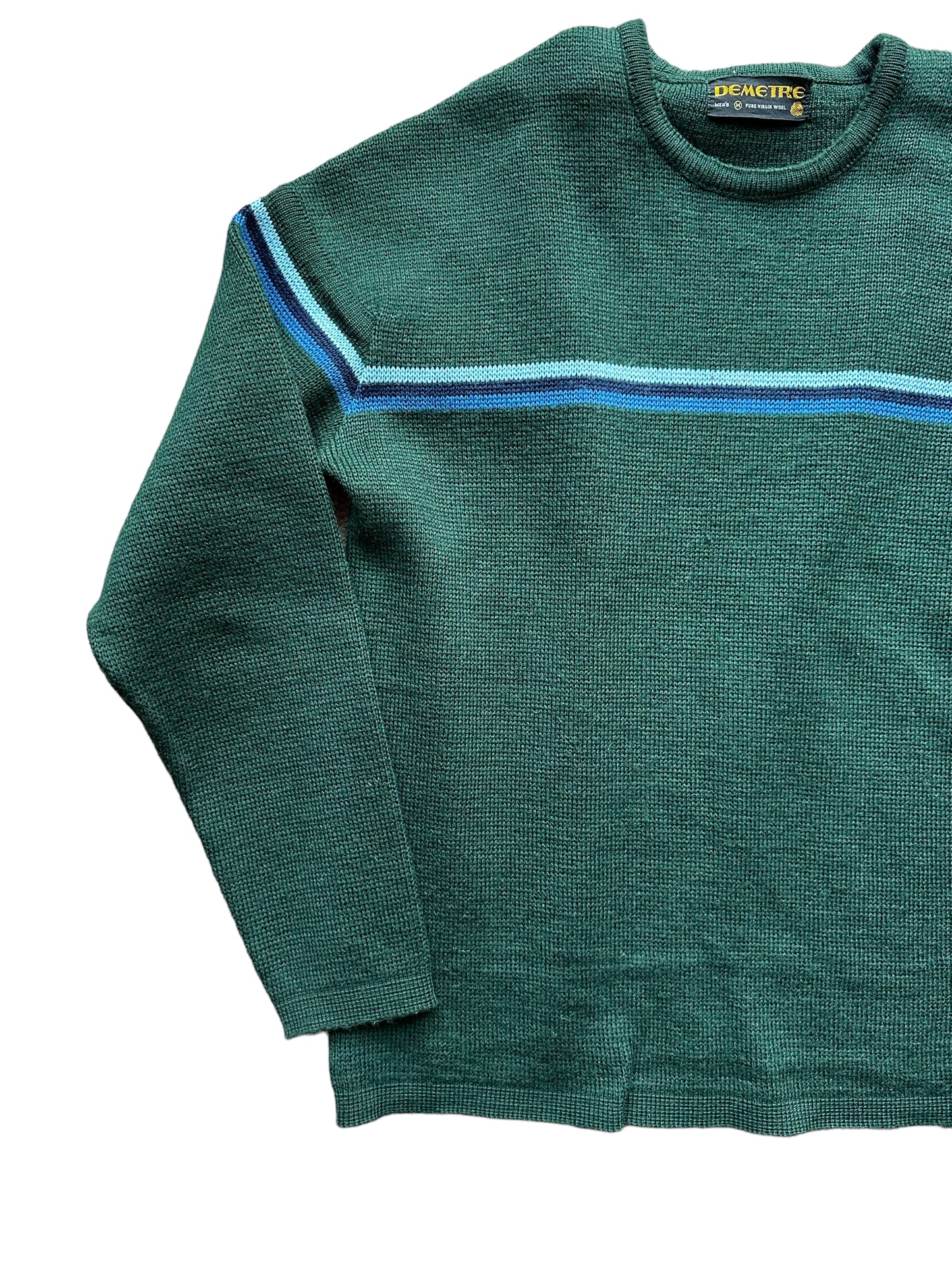 Front Right View of Vintage Demetre Wool Ski Sweater SZ M | Vintage Sweaters Seattle | Barn Owl Vintage Seattle