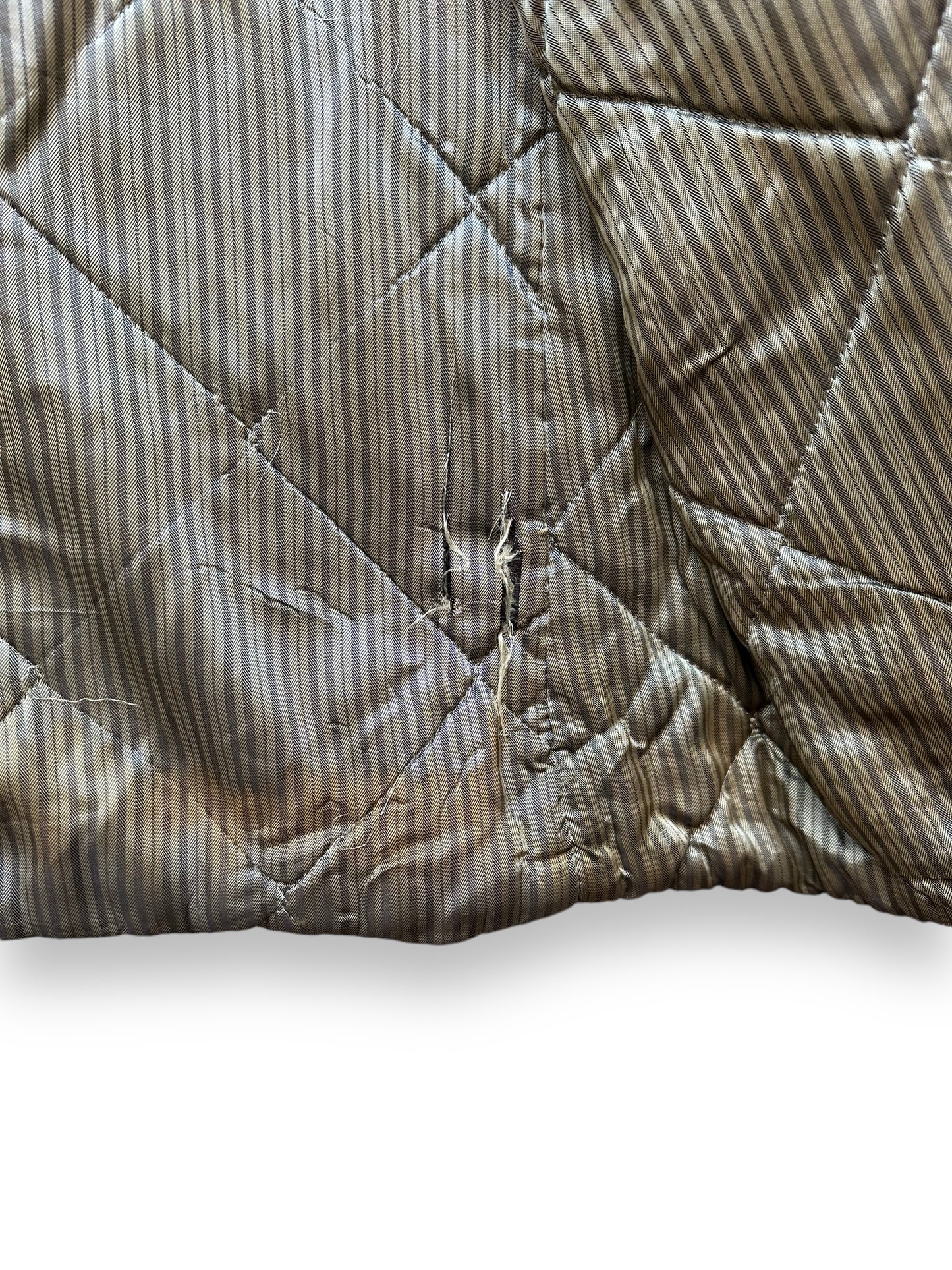 Wear on Lining View on Vintage Buck Skein Clicker Jacket SZ 42 | Barn Owl Vintage Goods | Vintage Clicker Coat Seattle