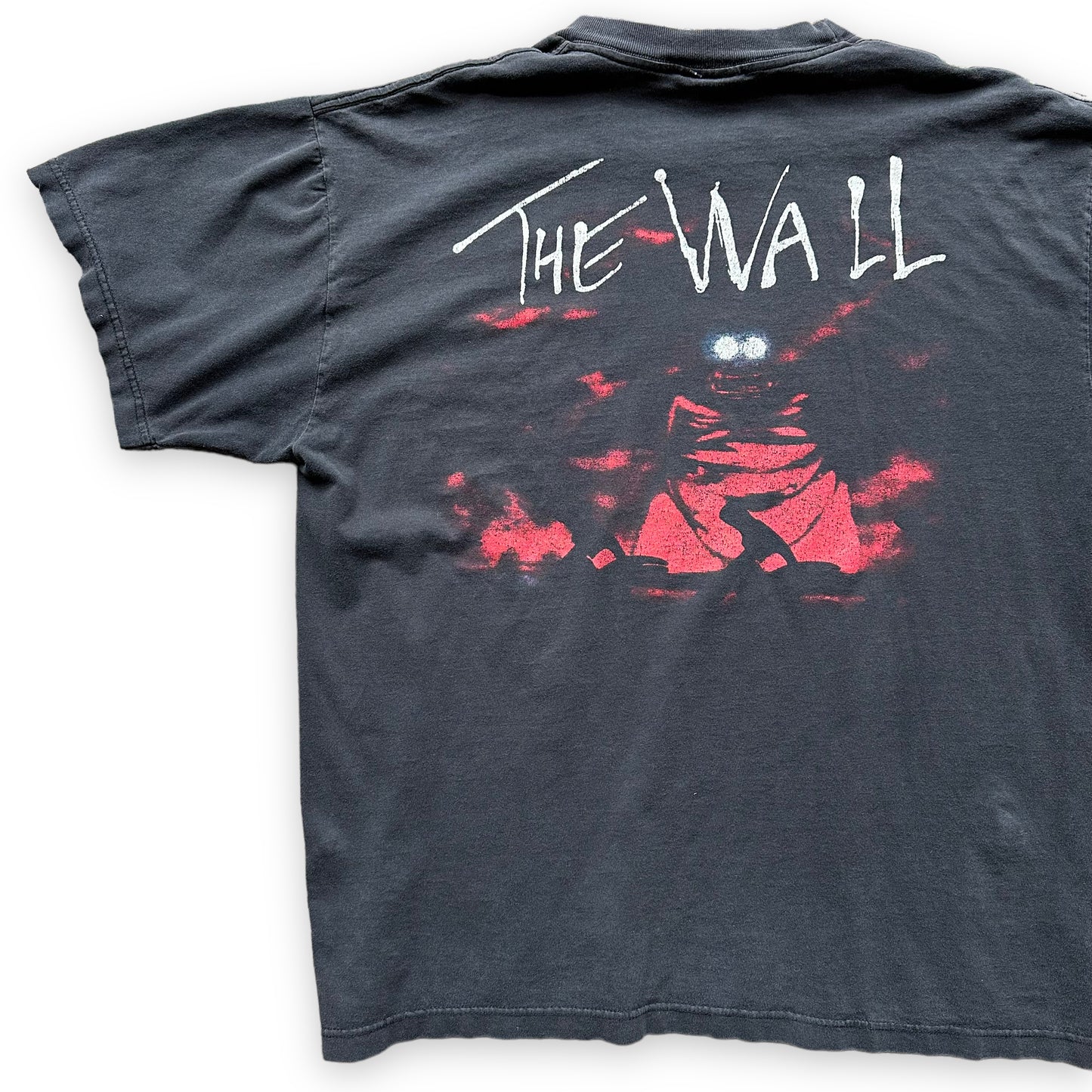 Left Rear View on Vintage 1990s Winterland Pink Floyd The Wall Tee Size XL | Barn Owl Vintage Seattle | Vintage Rock Tees