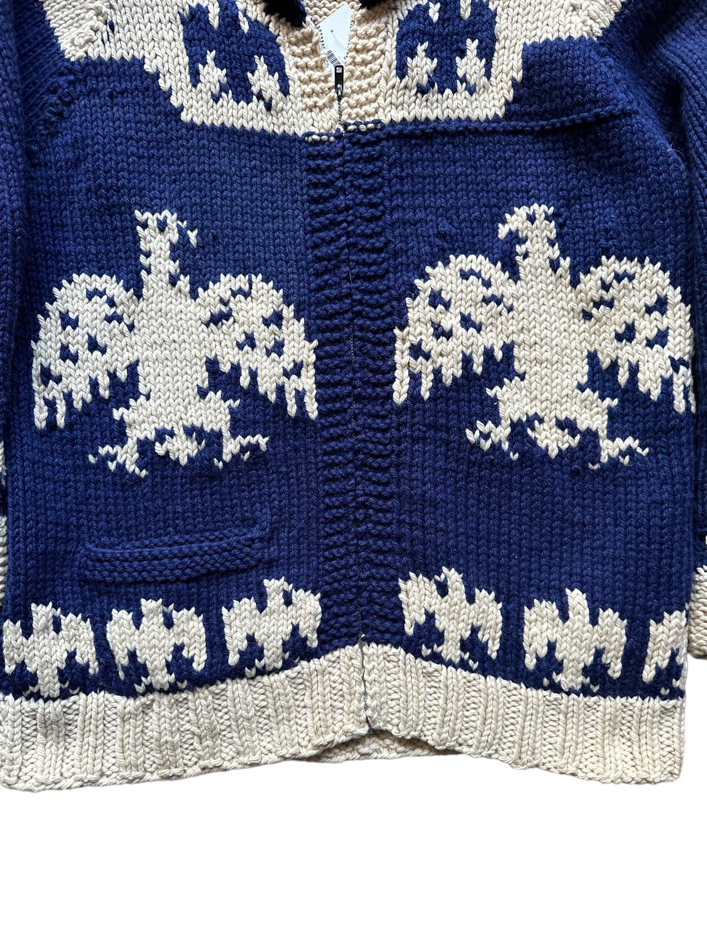 Vintage Thunderbird Cowichan Style Cardigan Sweater SZ L | Seattle Vintage Clothing | Barn Owl Vintage