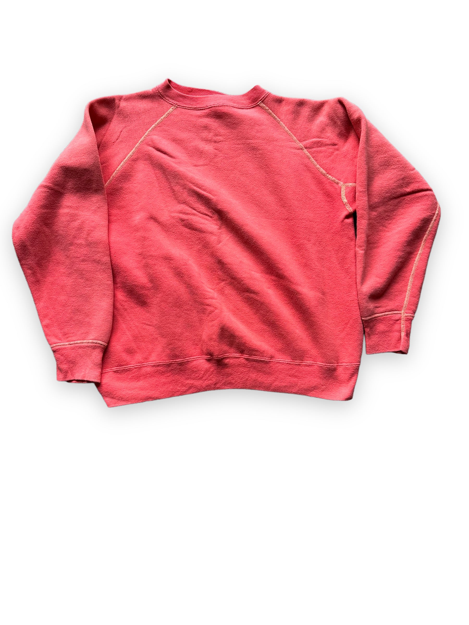 Rear View of Vintage Faded Red Crewneck Sweatshirt | Vintage Crewneck Sweatshirt Seattle | Barn Owl Vintage Clothing