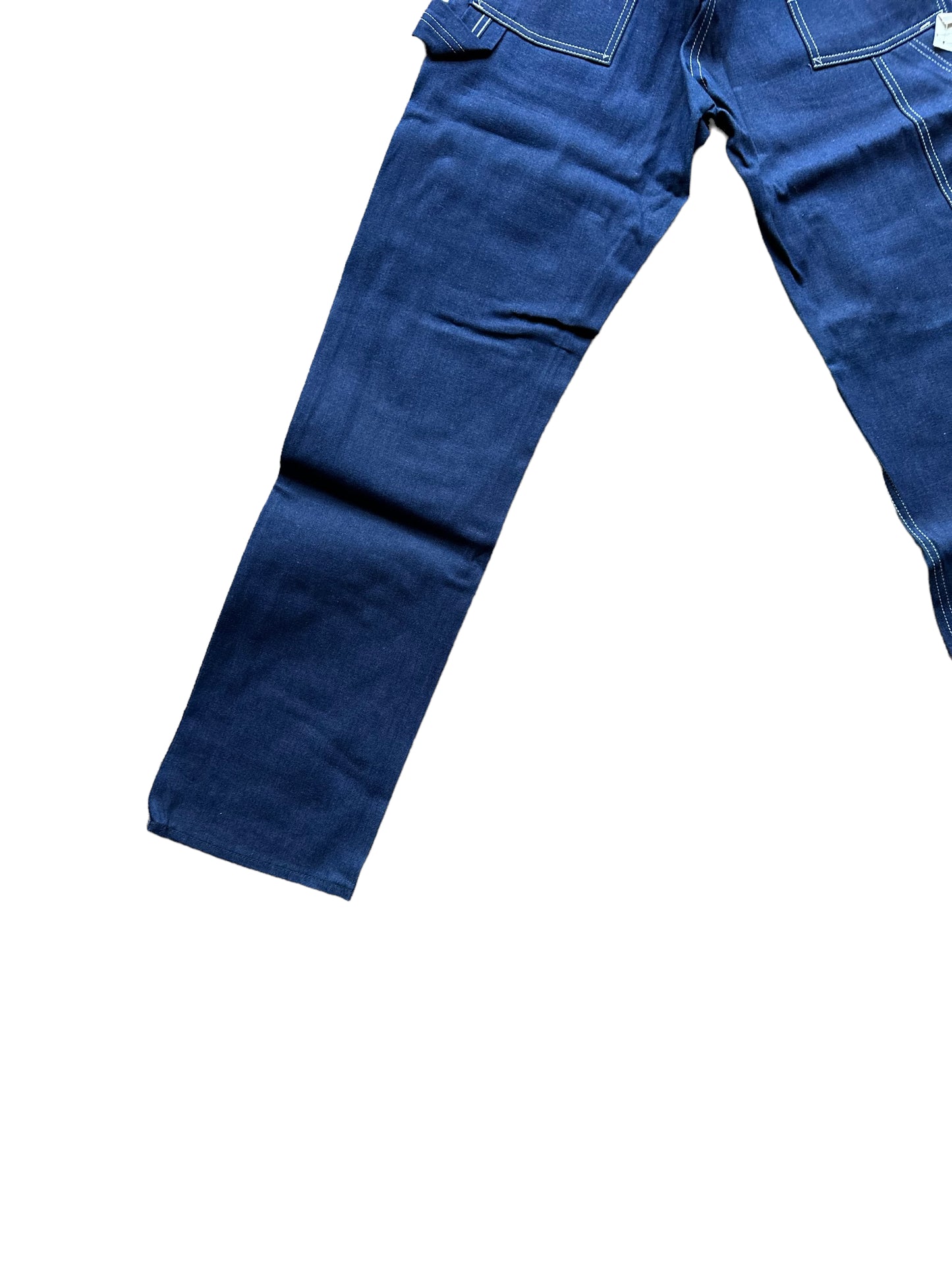 Lower Rear Left Leg on NOS Vintage Carter's Carpenter Dungarees W29 L34 | Vintage Denim Workwear Seattle | Barn Owl Vintage Clothing