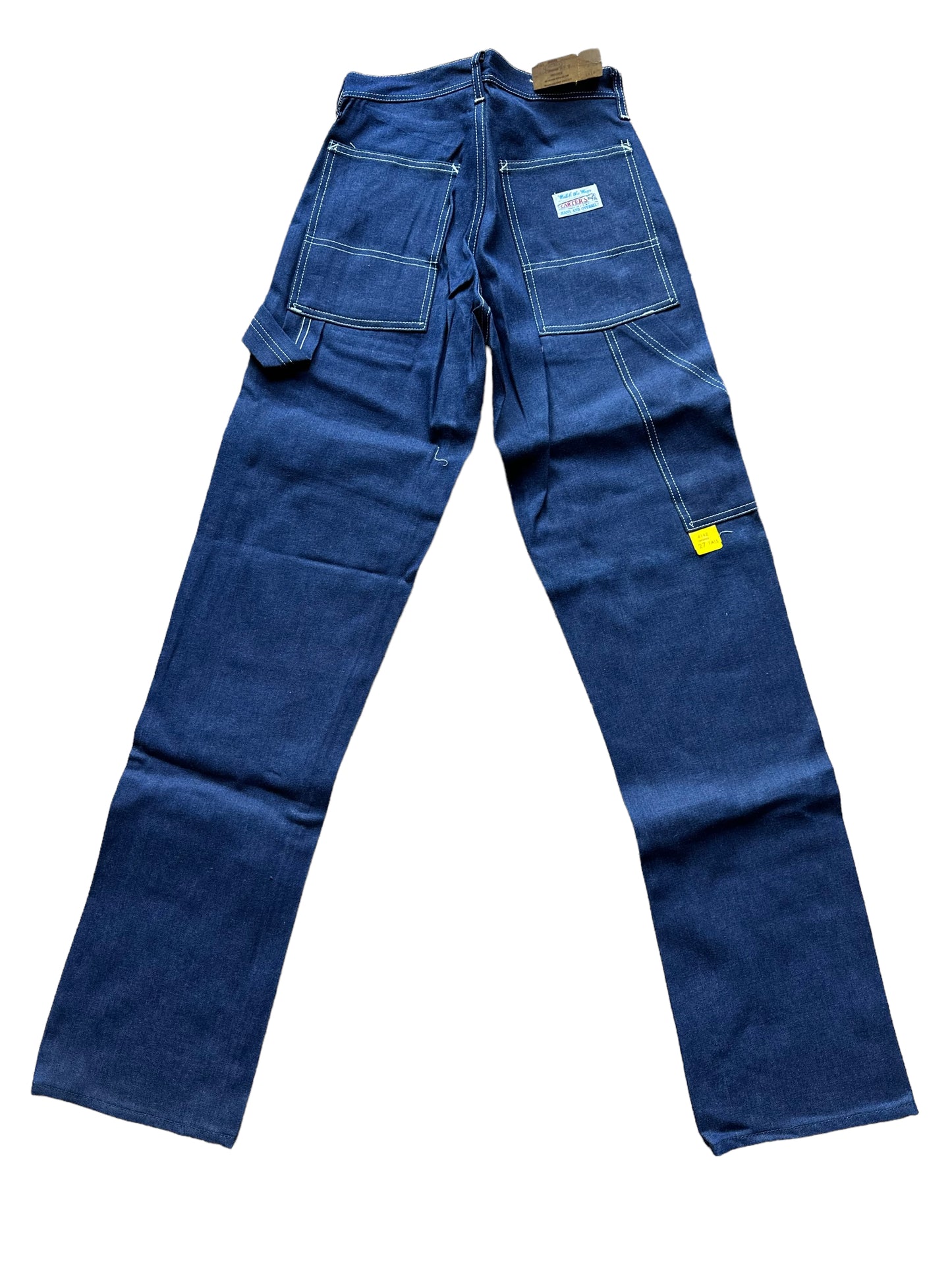 Rear Full View of Deadstock Vintage Carter's Carpenter Jeans W27 L34 | Vintage Workwear Seattle | Barn Owl Vintage Clothing