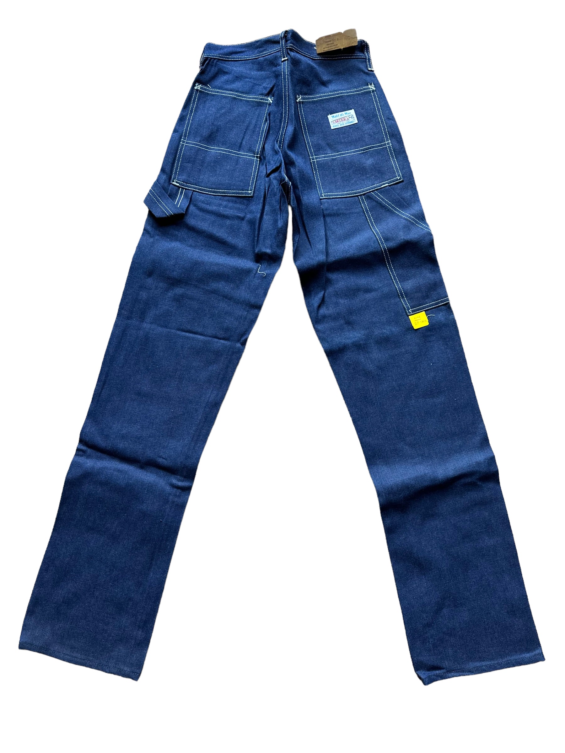Rear Full View of Deadstock Vintage Carter's Carpenter Jeans W27 L34 | Vintage Workwear Seattle | Barn Owl Vintage Clothing