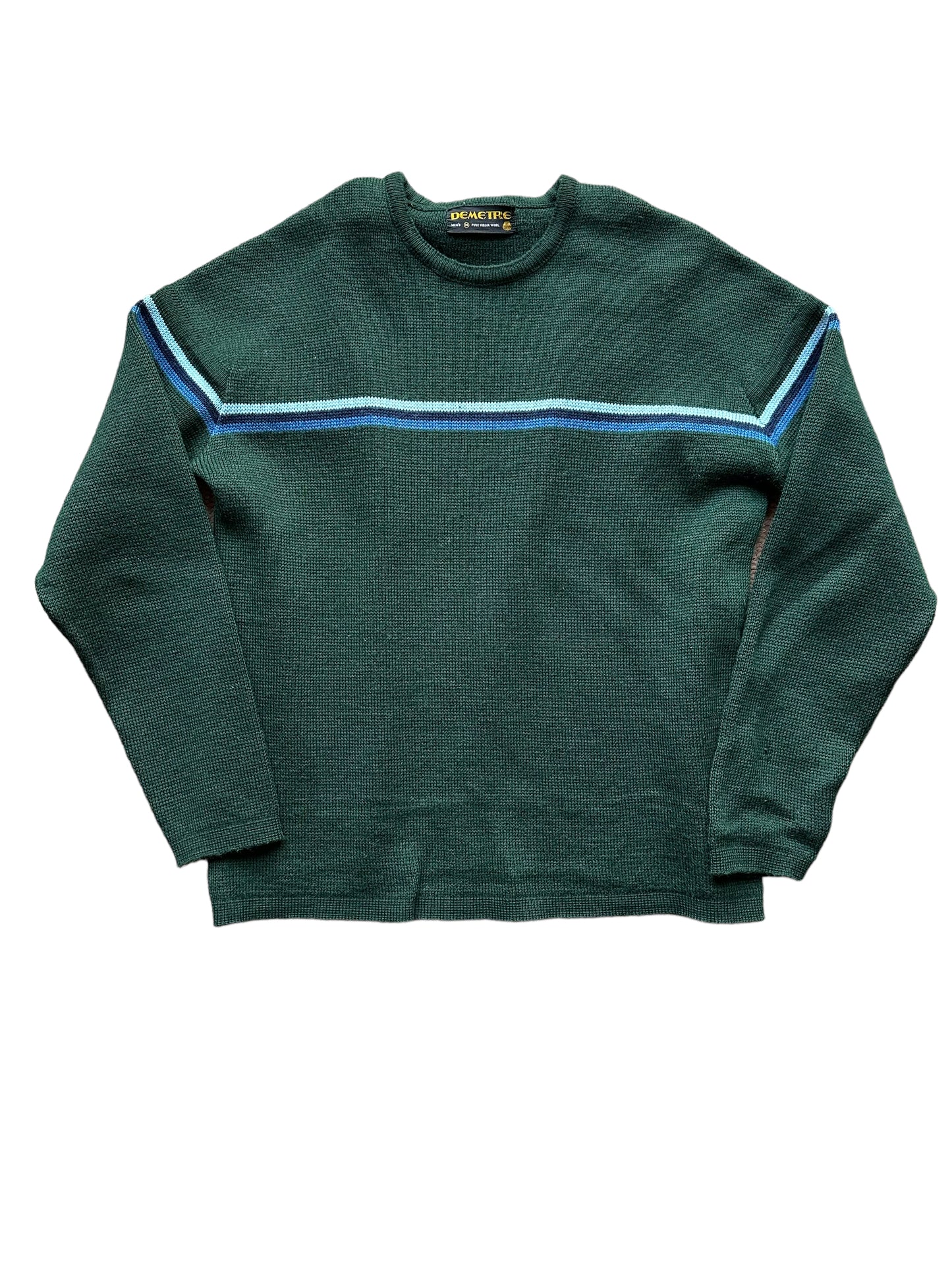 Front View of Vintage Demetre Wool Ski Sweater SZ M | Vintage Sweaters Seattle | Barn Owl Vintage Seattle