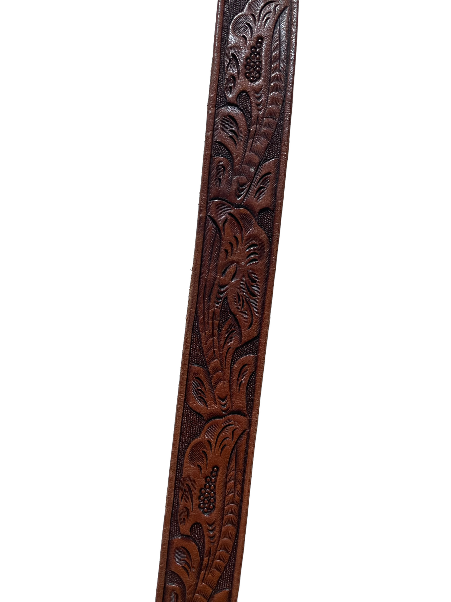 Vintage Westernaire Tooled Leather Belt with Buckle | Barn Owl Vintage | Seattle True Vintage