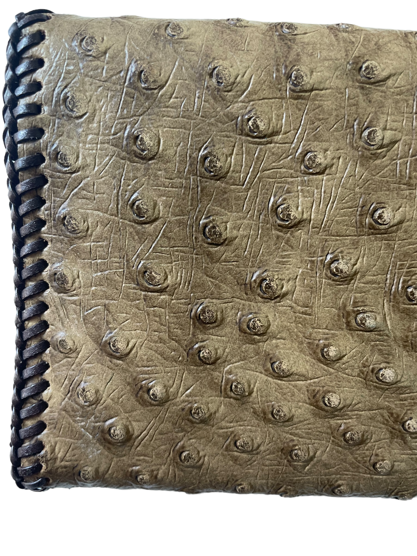 Vintage Ostrich Leather Wallet back side view