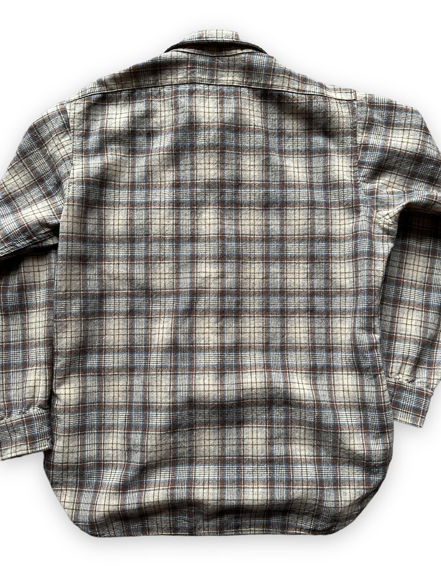 Rear View Detail on Vintage Pendleton Wool Flannel Shirt SZ L | Vintage Wool Workwear Seattle | Barn Owl Vintage