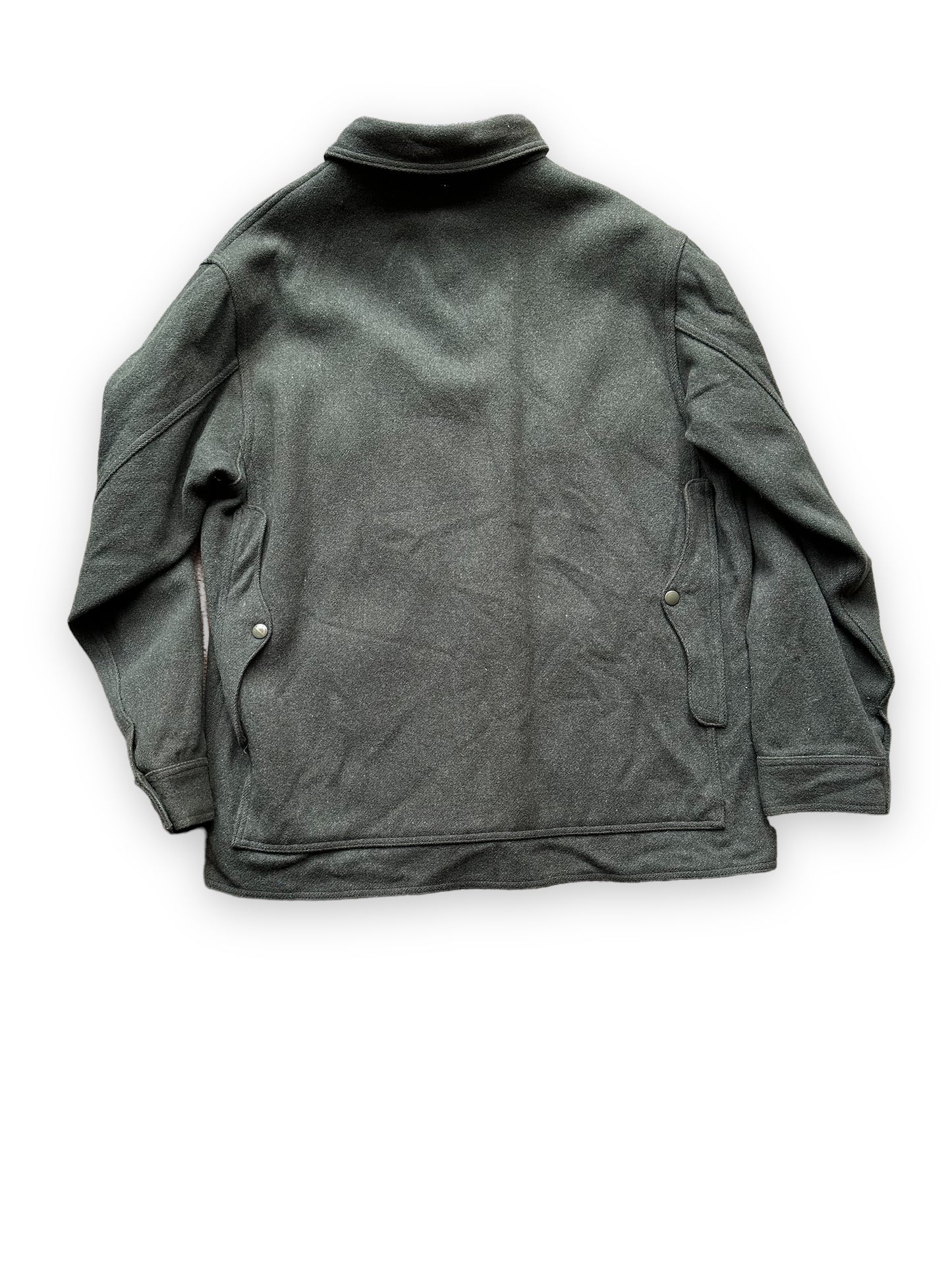 Rear View on Vintage Filson Union Made Era Forest Green Mackinaw Cruiser SZ 46 | Barn Owl Vintage Goods | Vintage Workwear Seattle