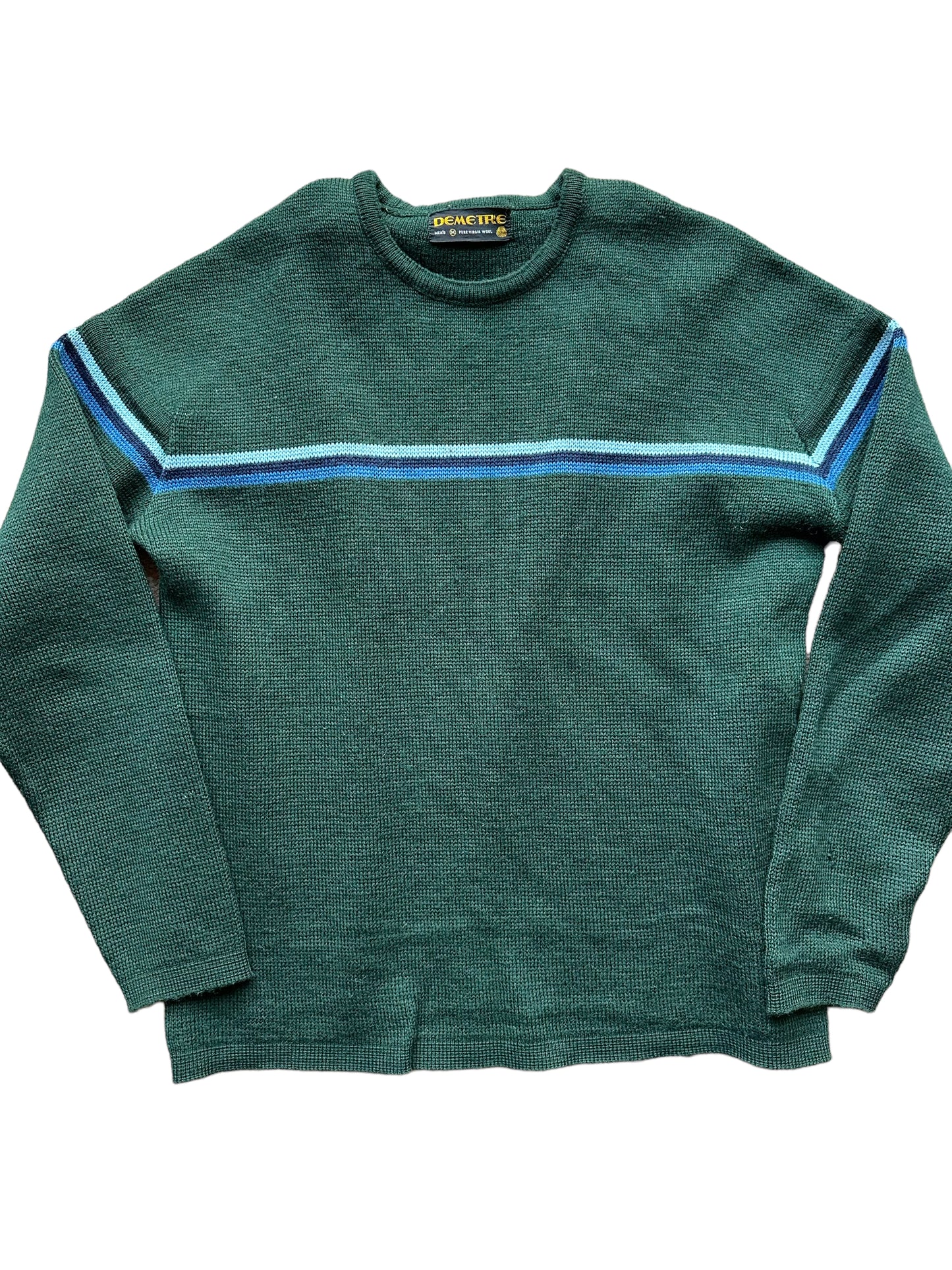 Front View of Vintage Demetre Wool Ski Sweater SZ M | Vintage Sweaters Seattle | Barn Owl Vintage Seattle