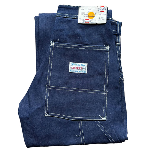 Folded Rear View of NOS Vintage Carter's Carpenter Jeans W26 L32 | Vintage Workwear Seattle | Barn Owl Vintage Clothing