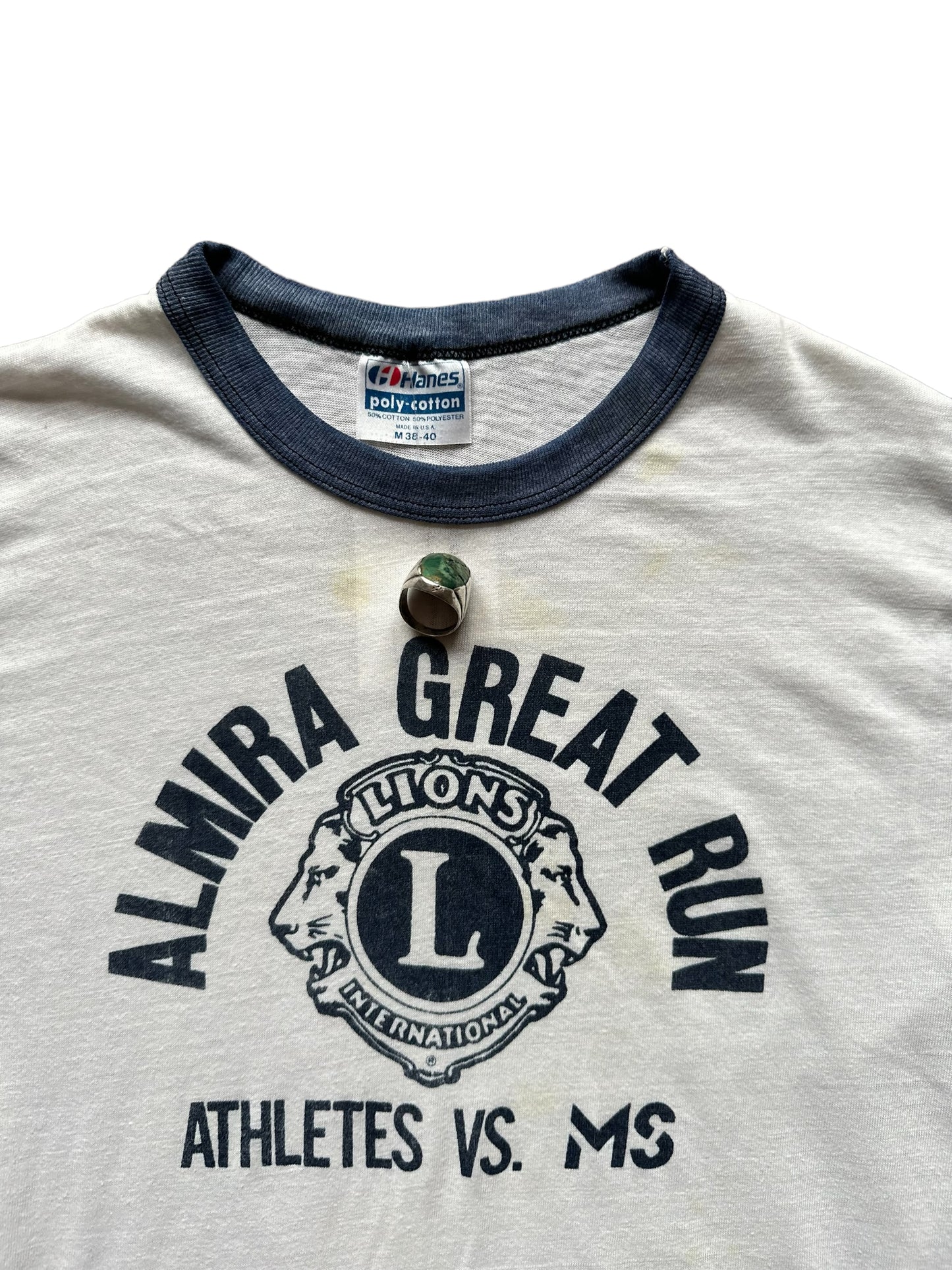 More Slight Blemishes on Vintage Almira Great Run Ringer Tee | Vintage Ringer Tee Seattle | Barn Owl Vintage Seattle