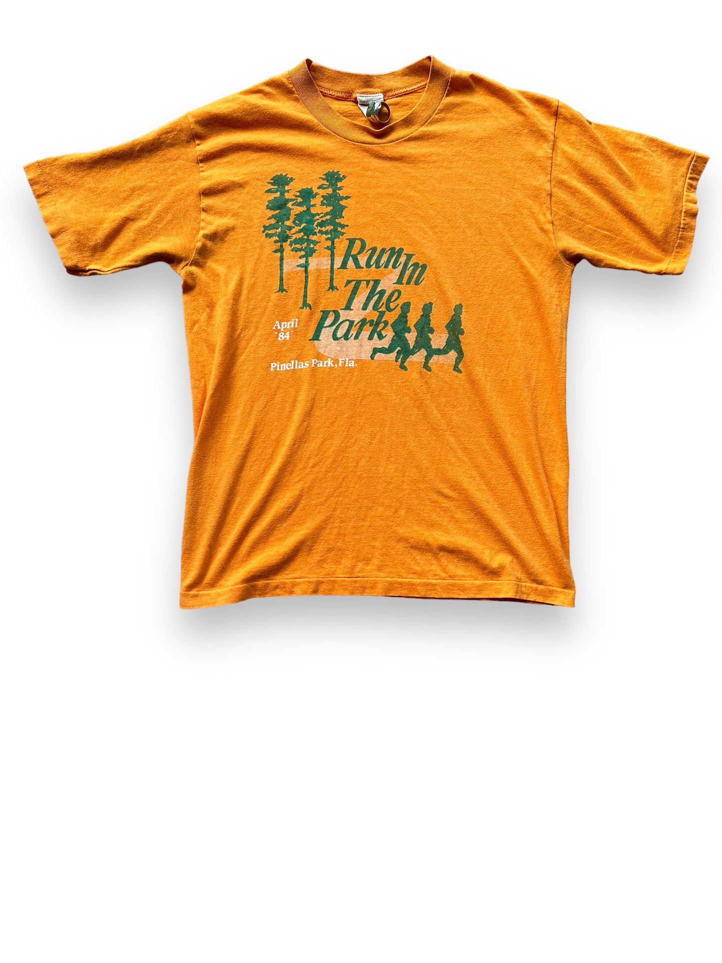 Front View of 1984 Run in the Park Tee SZ L | Vintage Graphic T-Shirts Seattle | Barn Owl Vintage Tees Seattle