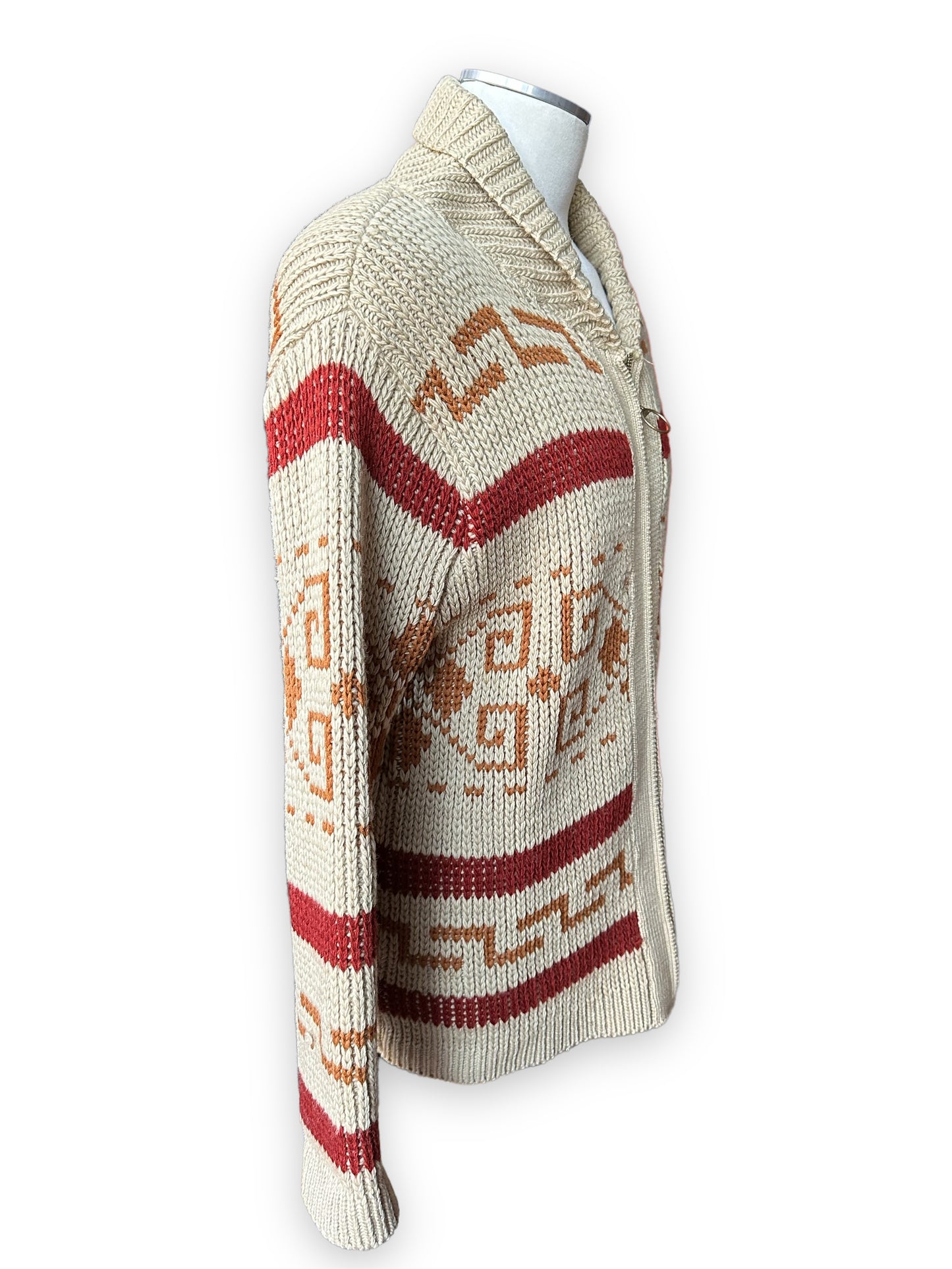Front Left Quarter View of Vintage Pendleton Westerley "The Dude" Sweater SZ L | Vintage Big Lebowski Pendleton Sweaters Seattle | Barn Owl Vintage Seattle
