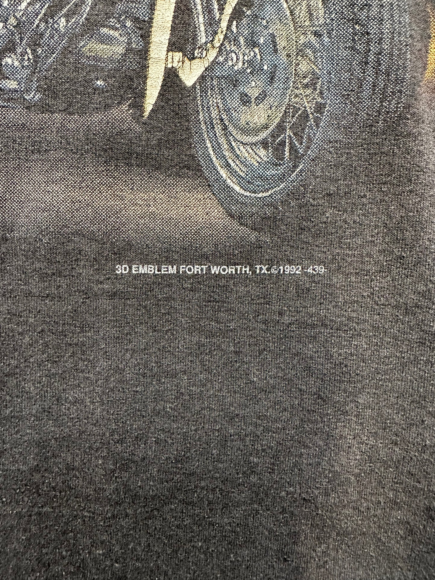 1992 3d Emblem Copyright on Vintage 1992 Harley Davidson Most Wanted 3D Emblem Tee SZ L | Vintage Bayou Rider Harley Tee Seattle | Barn Owl Vintage Seattle