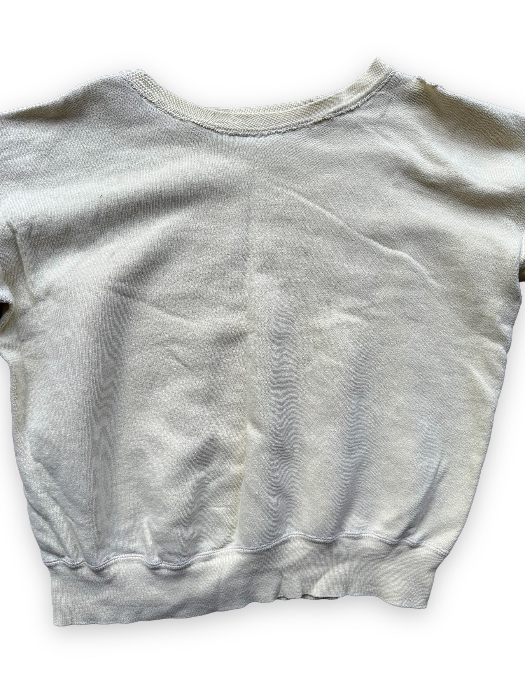 Rear Detail on Vintage 1960s Yellow Batman Sweatshirt SZ M | Vintage Crewneck Sweatshirts Seattle | Barn Owl Vintage Seattle