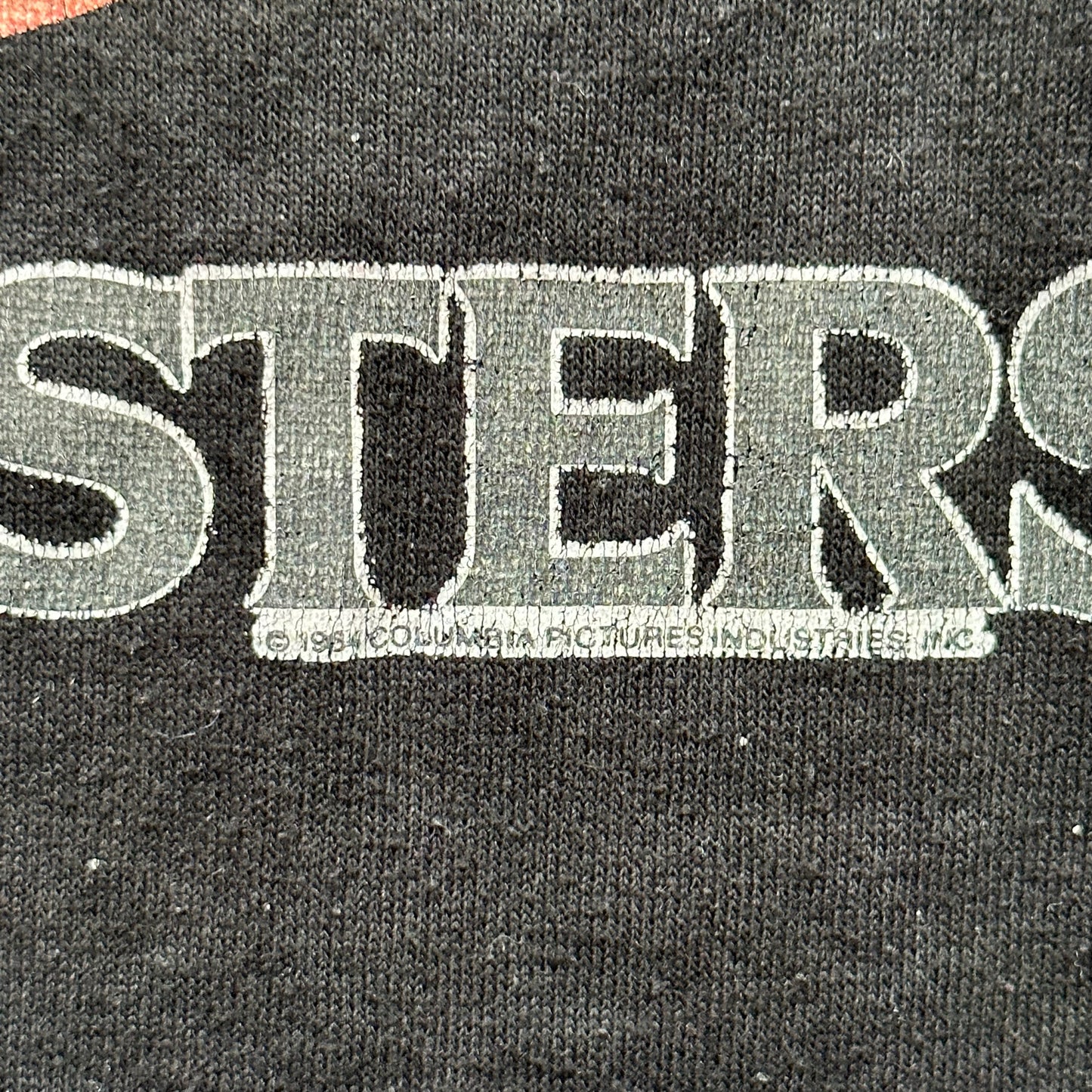 Copyright from 1984 on Vintage Hef-T Ghostbusters Tee SZ S | Barn Owl Vintage | Vintage Movie Tees Seattle