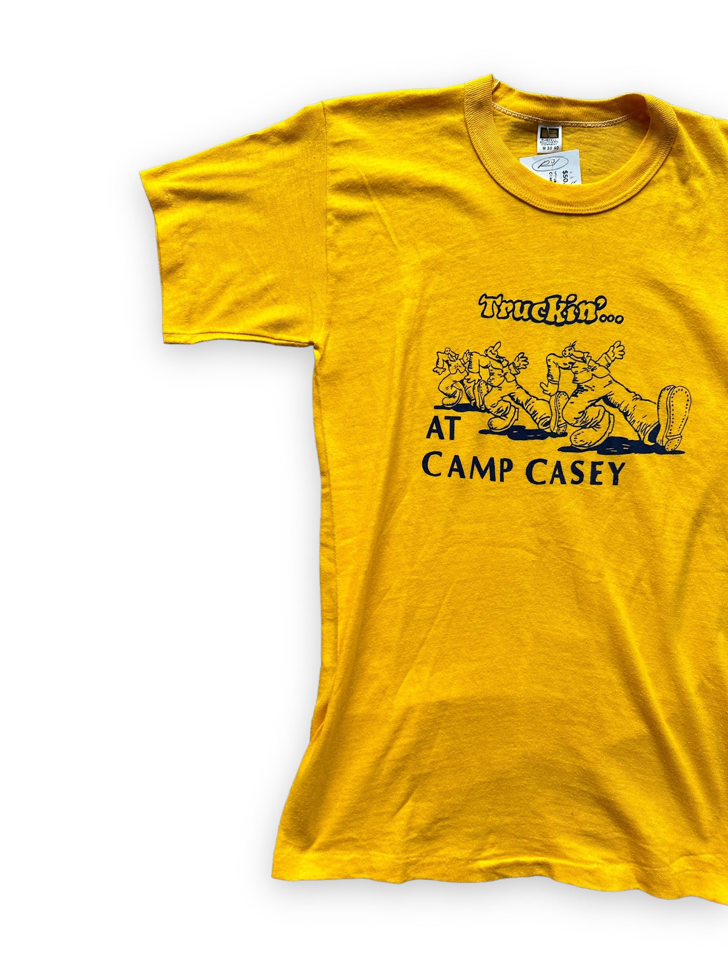 Right Side View on Vintage R.Crumb Truckin' At Camp Casey Tee SZ M | Underground Comic Tee | Barn Owl Vintage Tees