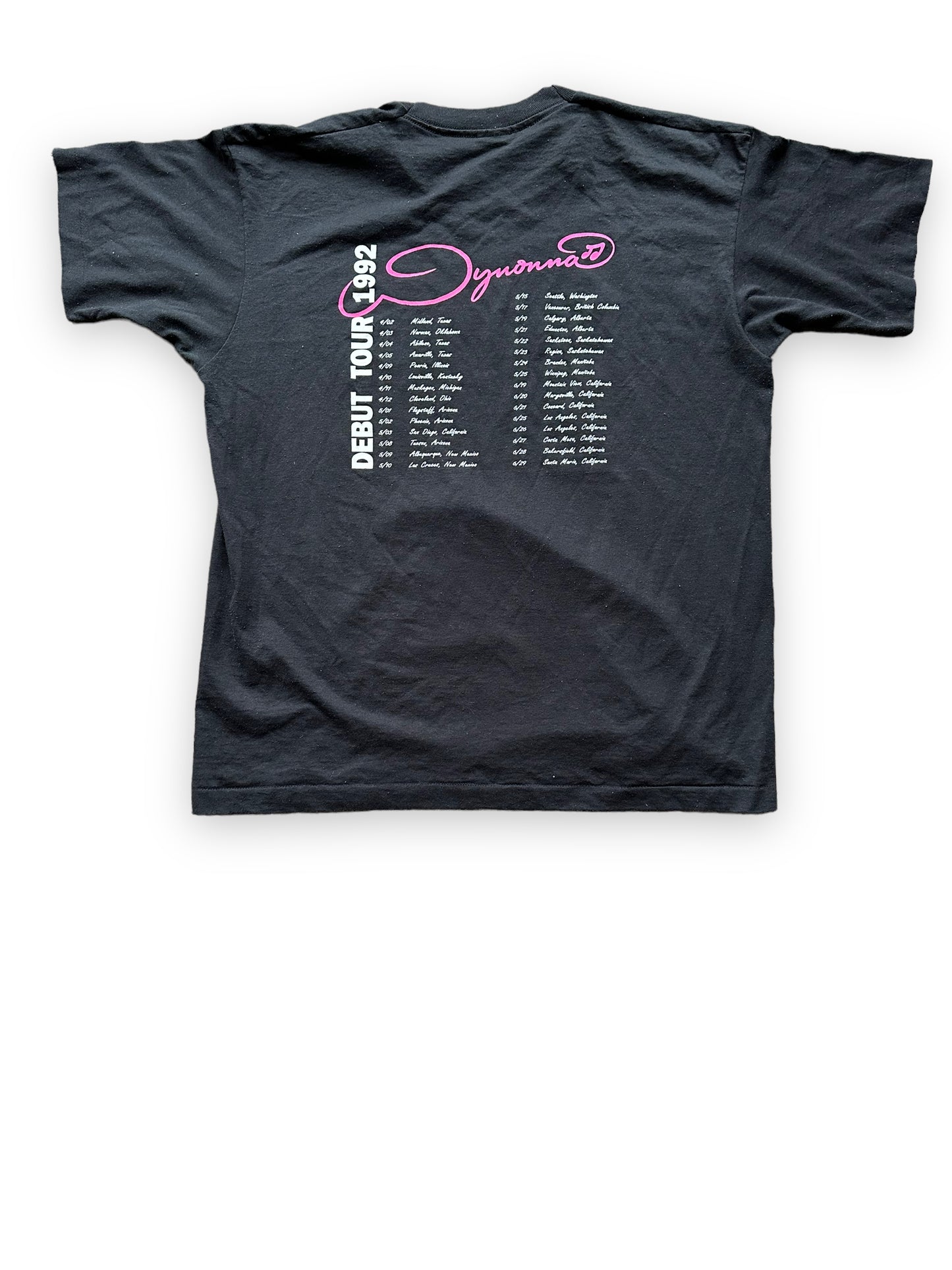 Rear View of Vintage Wynonna Judd 1992 Debut Tour Tee SZ XL | Country Music T-Shirts Seattle | Barn Owl Vintage Goods