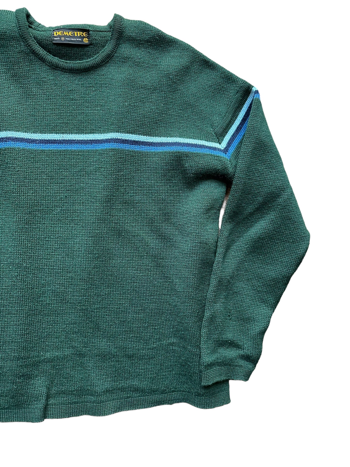 Front Left View of Vintage Demetre Wool Ski Sweater SZ M | Vintage Sweaters Seattle | Barn Owl Vintage Seattle