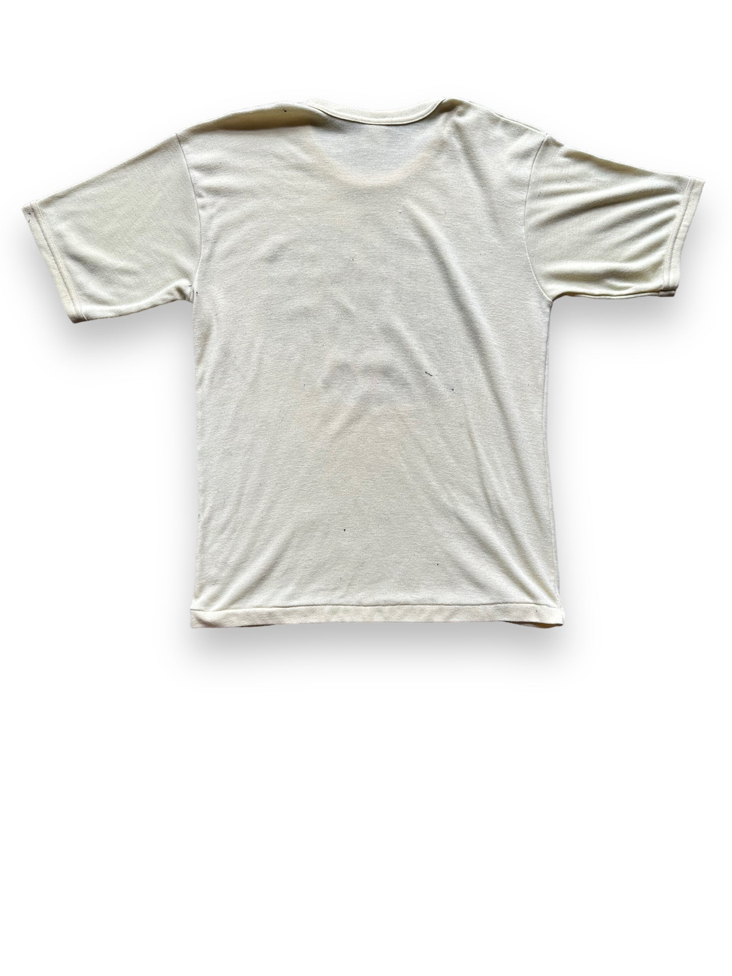 Rear View of Vintage Bula Fiji Yellow Graphic Tee SZ L | Vintage T-Shirts Seattle | Barn Owl Vintage Tees Seattle