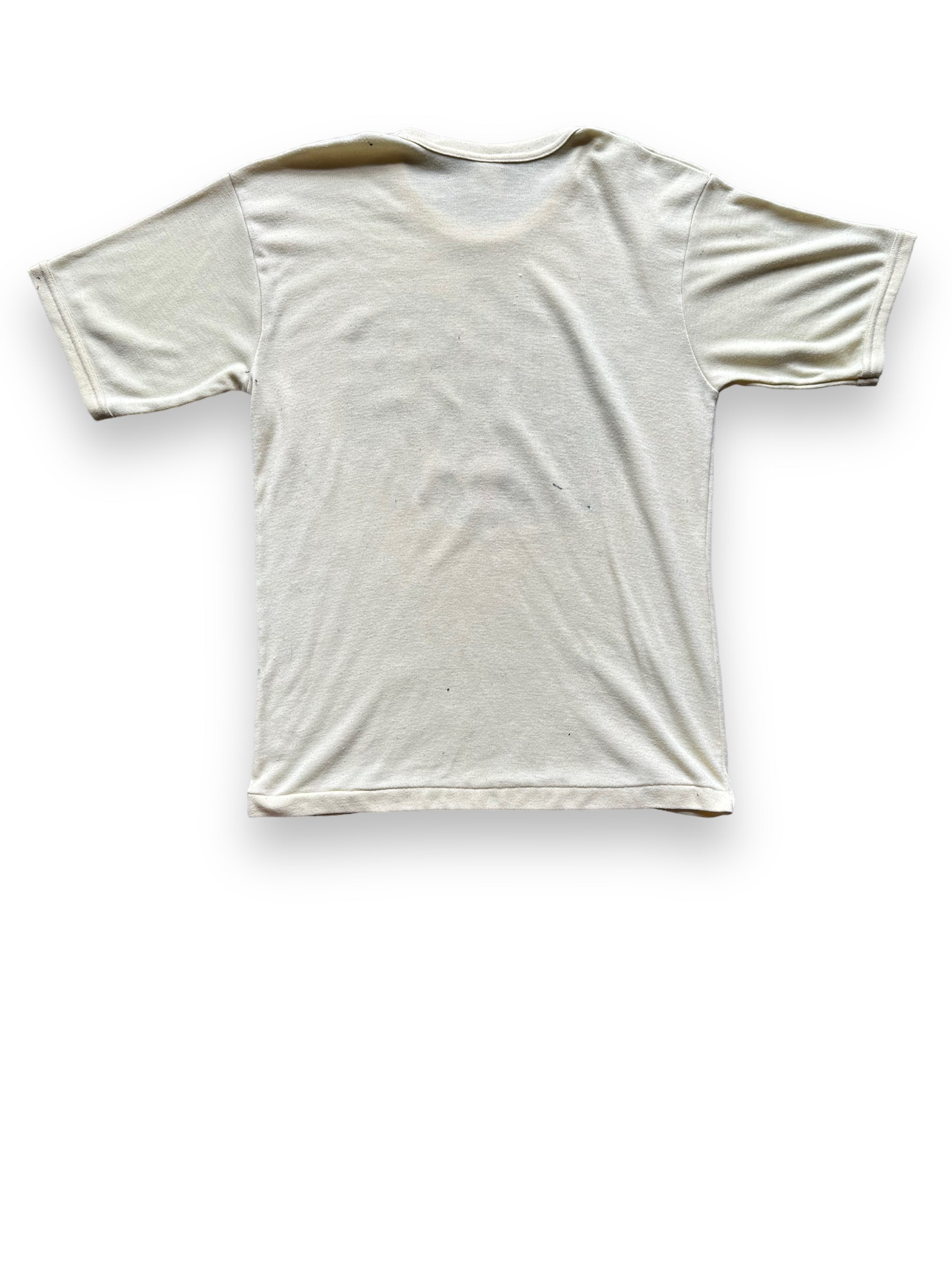 Rear View of Vintage Bula Fiji Yellow Graphic Tee SZ L | Vintage T-Shirts Seattle | Barn Owl Vintage Tees Seattle