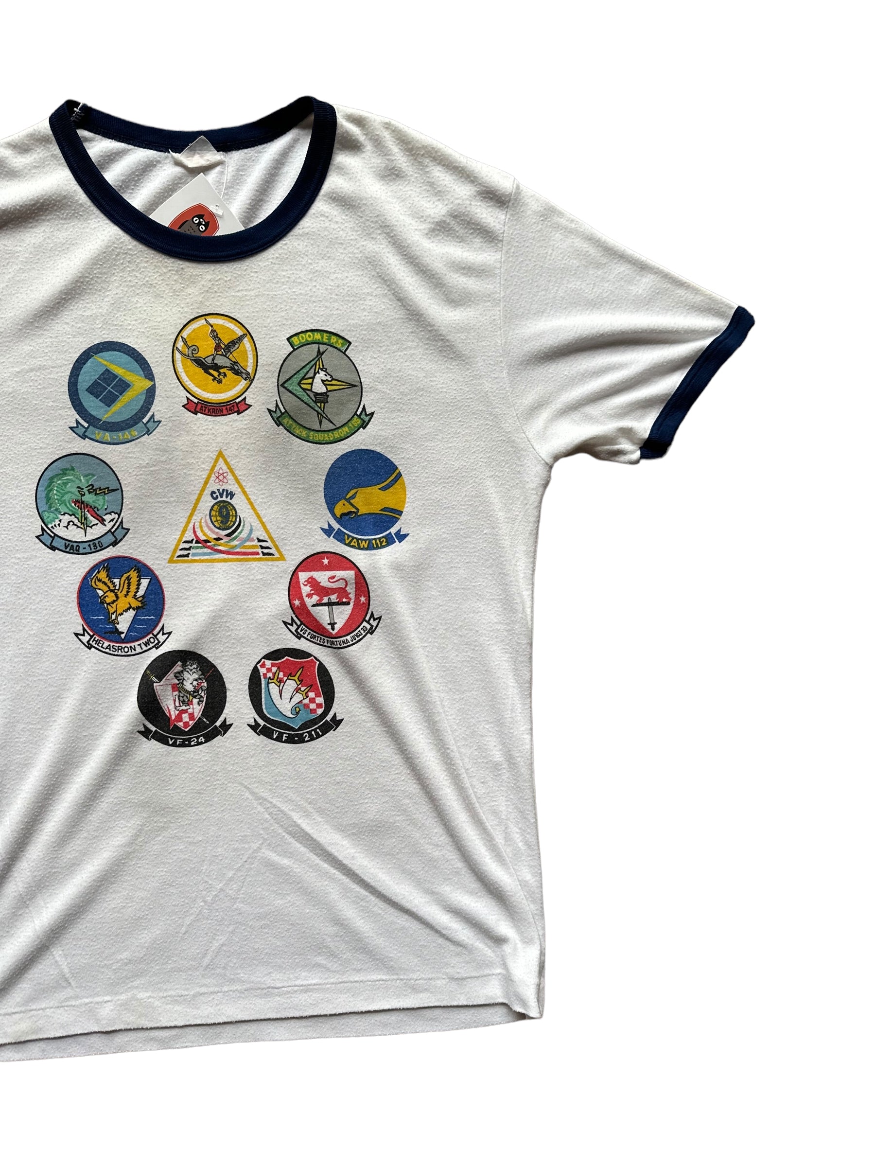 Left Front View on Vintage CVW Ringer Tee | Vintage Ringer Tee | Barn Owl Vintage Seattle