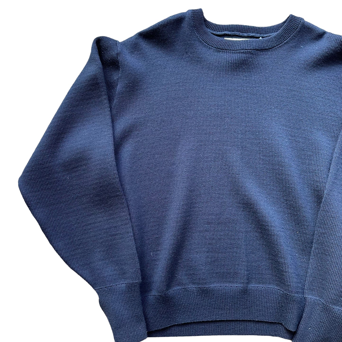 Front Right View of Deadstock Filson Navy Guide Sweater SZ XXL | New Old Stock Filson | Vintage Workwear Seattle
