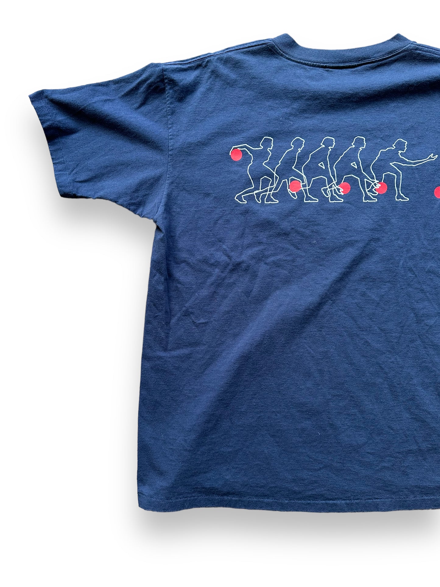 Rear Left View on Vintage Bowling Tee SZ XL | Vintage Single Stitch T-Shirts Seattle | Barn Owl Vintage Tees Seattle