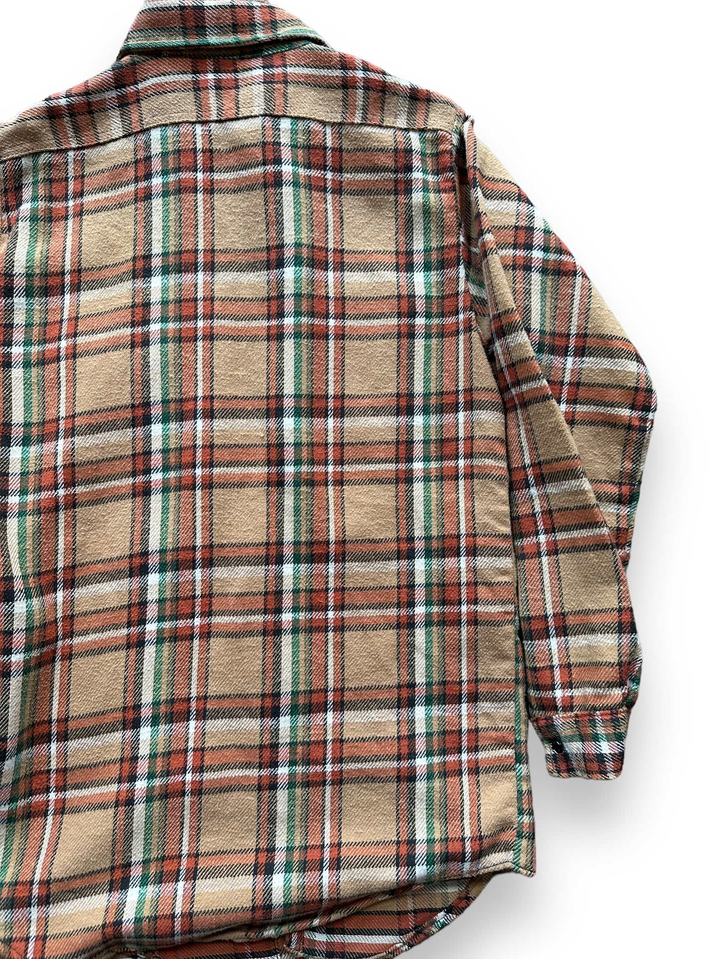 Right Rear View of Vintage 5 Brothers Cotton Blend Flannel SZ M | Vintage Cotton Flannel Seattle | Barn Owl Vintage Seattle