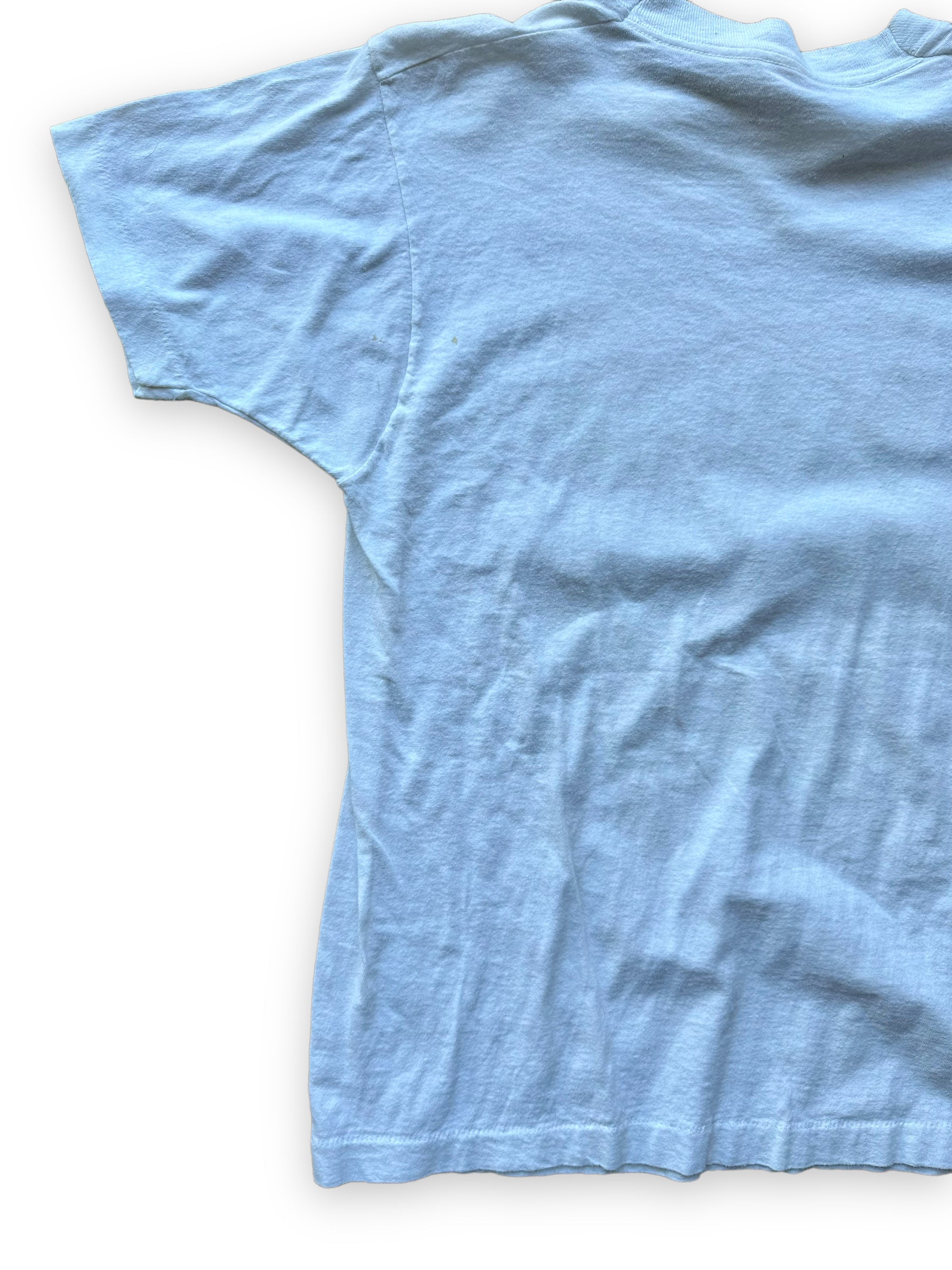 Rear Single Stitch Sleeve View of Vintage 1980's Killer Ganja Imported Cigarettes Tee SZ L | Seattle Vintage Ganja Tees | Barn Owl Vintage