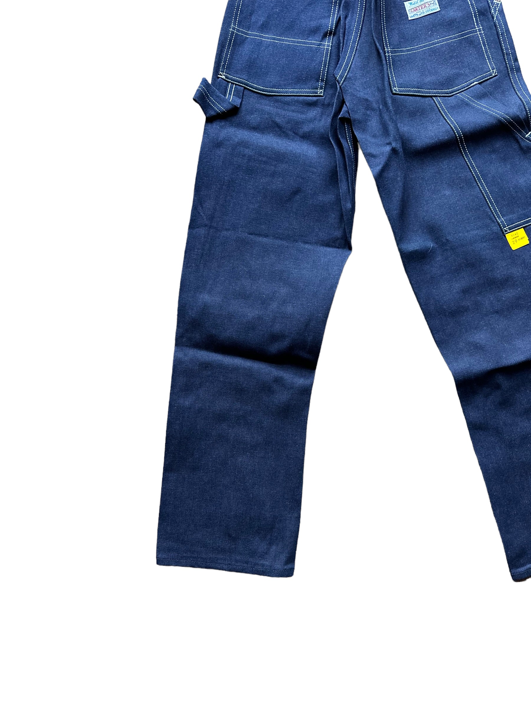 Rear Left Leg View on New Old Stock Vintage Carter's Carpenter Dungarees W29 L30 | Barn Owl Vintage Clothing
