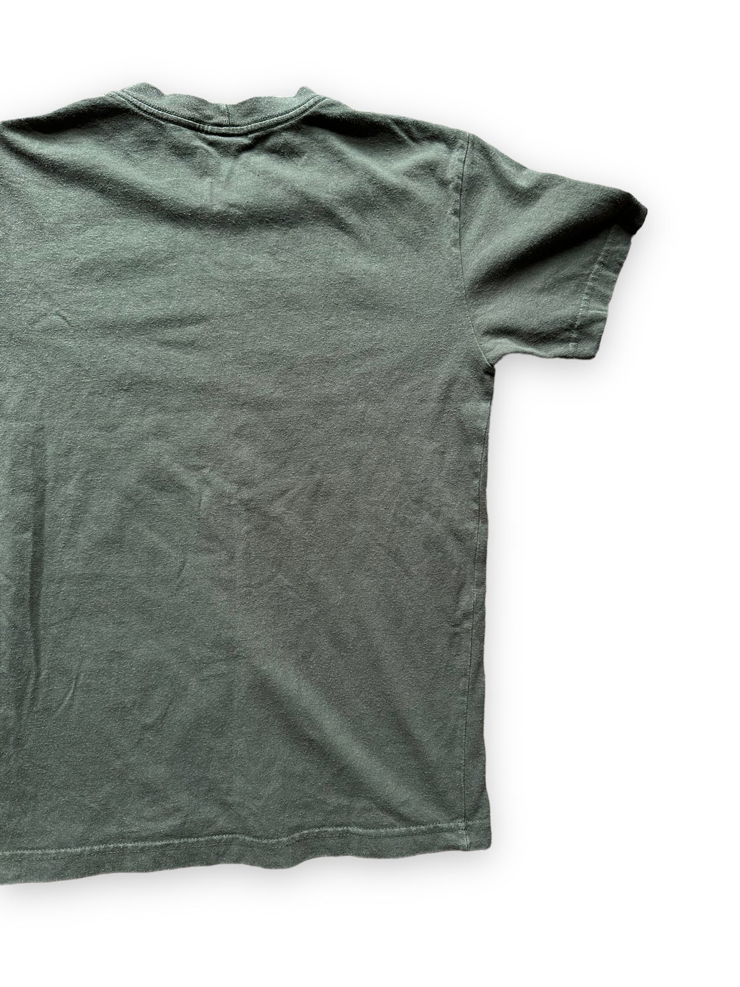 Right Rear View of Olive Green Filson Cotton Tee SZ XS | Barn Owl Vintage Goods | Filson Graphic Tees Seattle