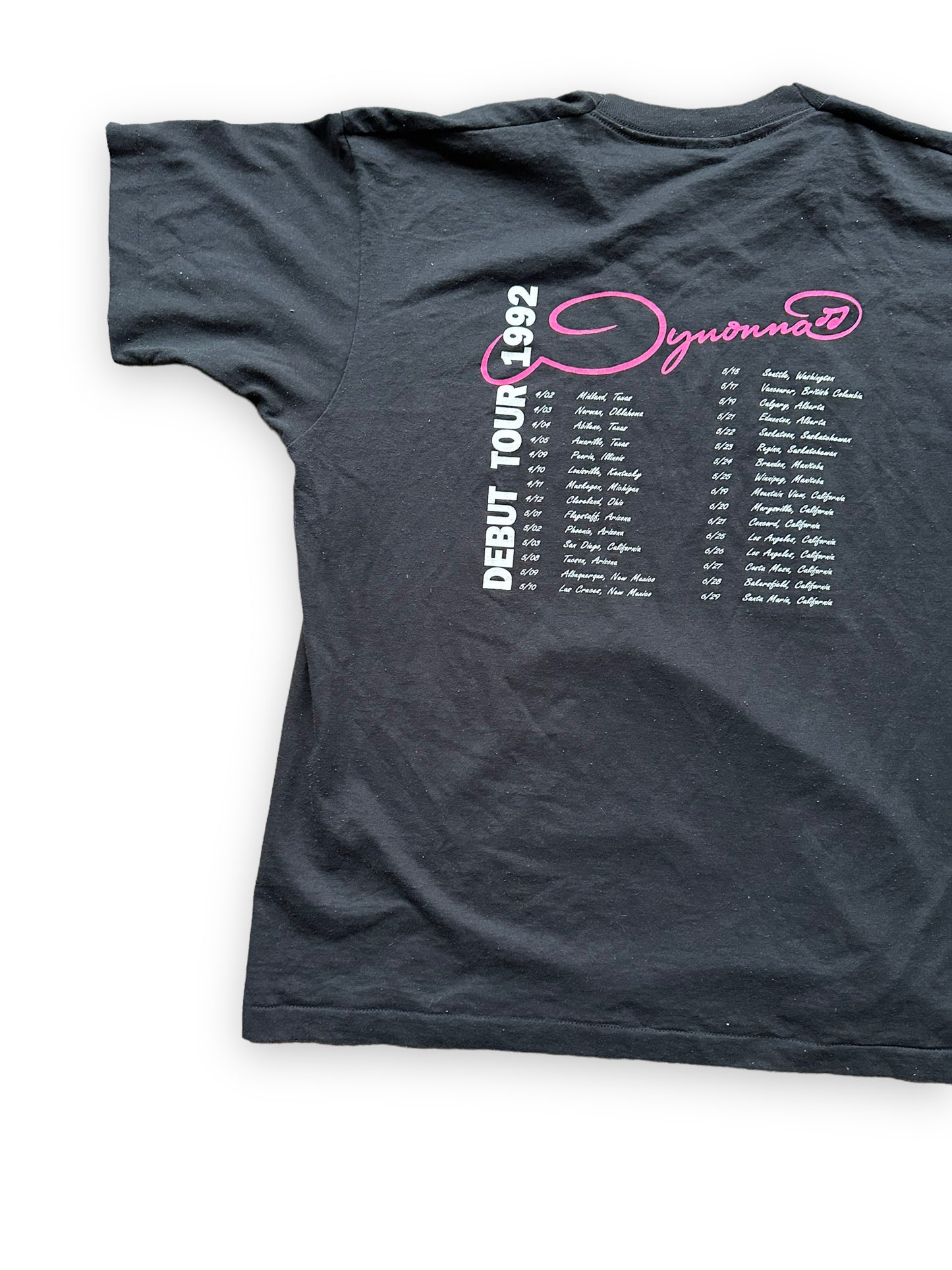 Rear Left Side View of Vintage Wynonna Judd 1992 Debut Tour Tee SZ XL | Country Music T-Shirts Seattle | Barn Owl Vintage Goods