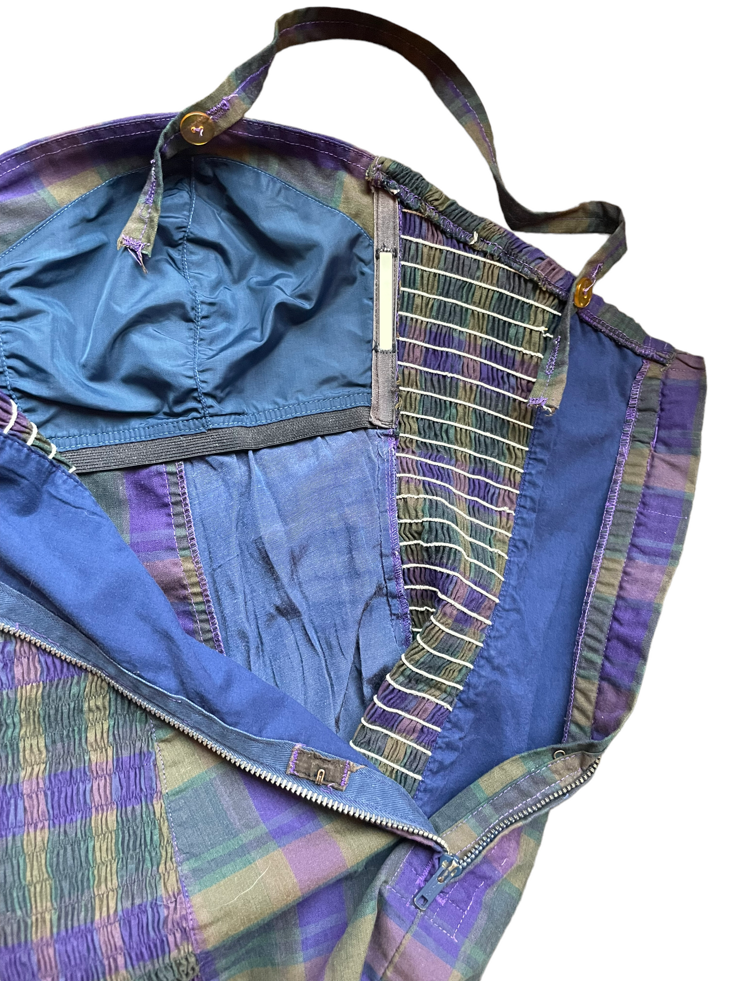 Vintage 1950s Plaid cotton Swimsuit SZ L | Barn Owl Vintage | Seattle Vintage Swimwear